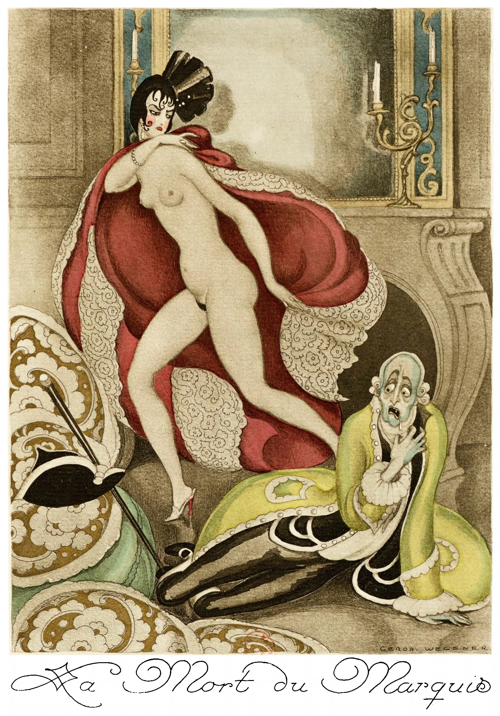 Sur Talons Rouges Pl 11 Wall Art by Gerda Wegener - Canvas Print