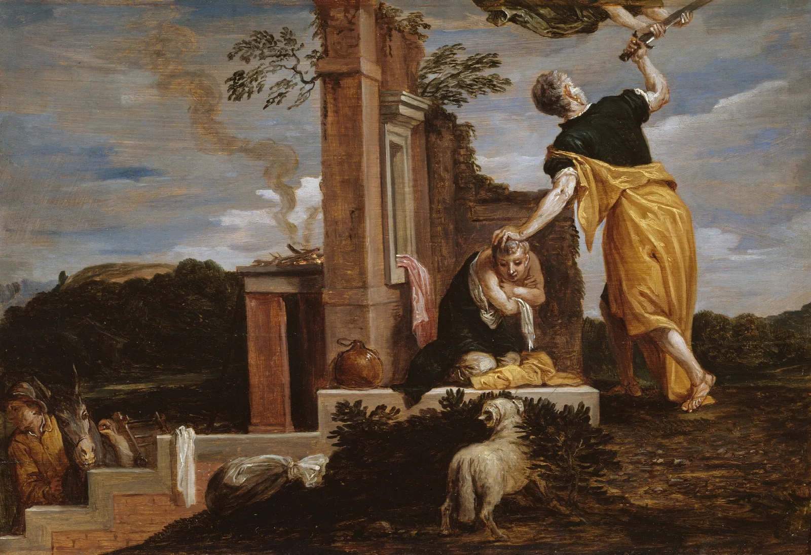 Abrahams Sacrifice Of Isaac Wall Art by David Teniers The Younger - Canvas Print