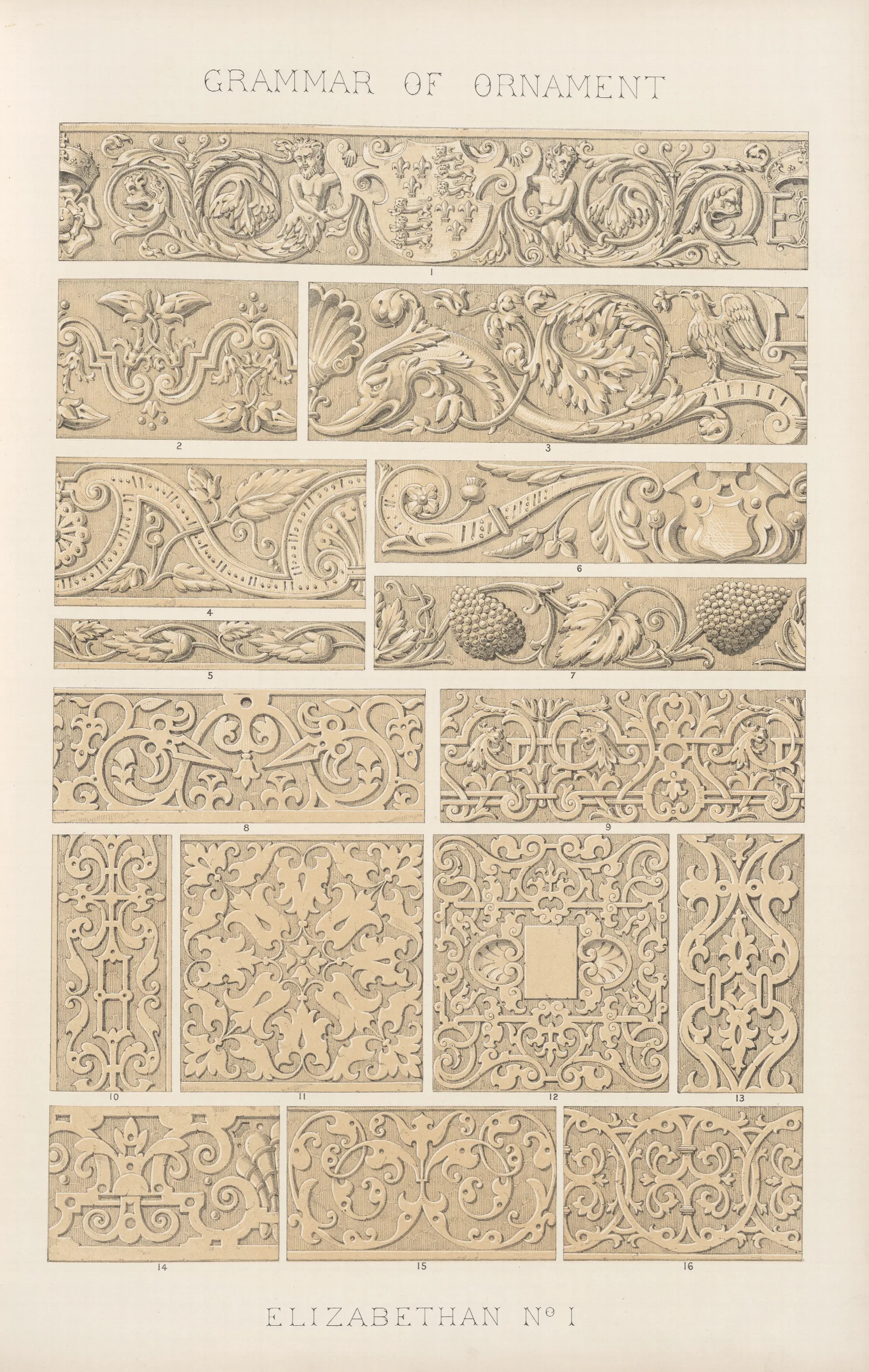 Elizabethan No 1 2 Wall Art by Owen Jones - Canvas Print