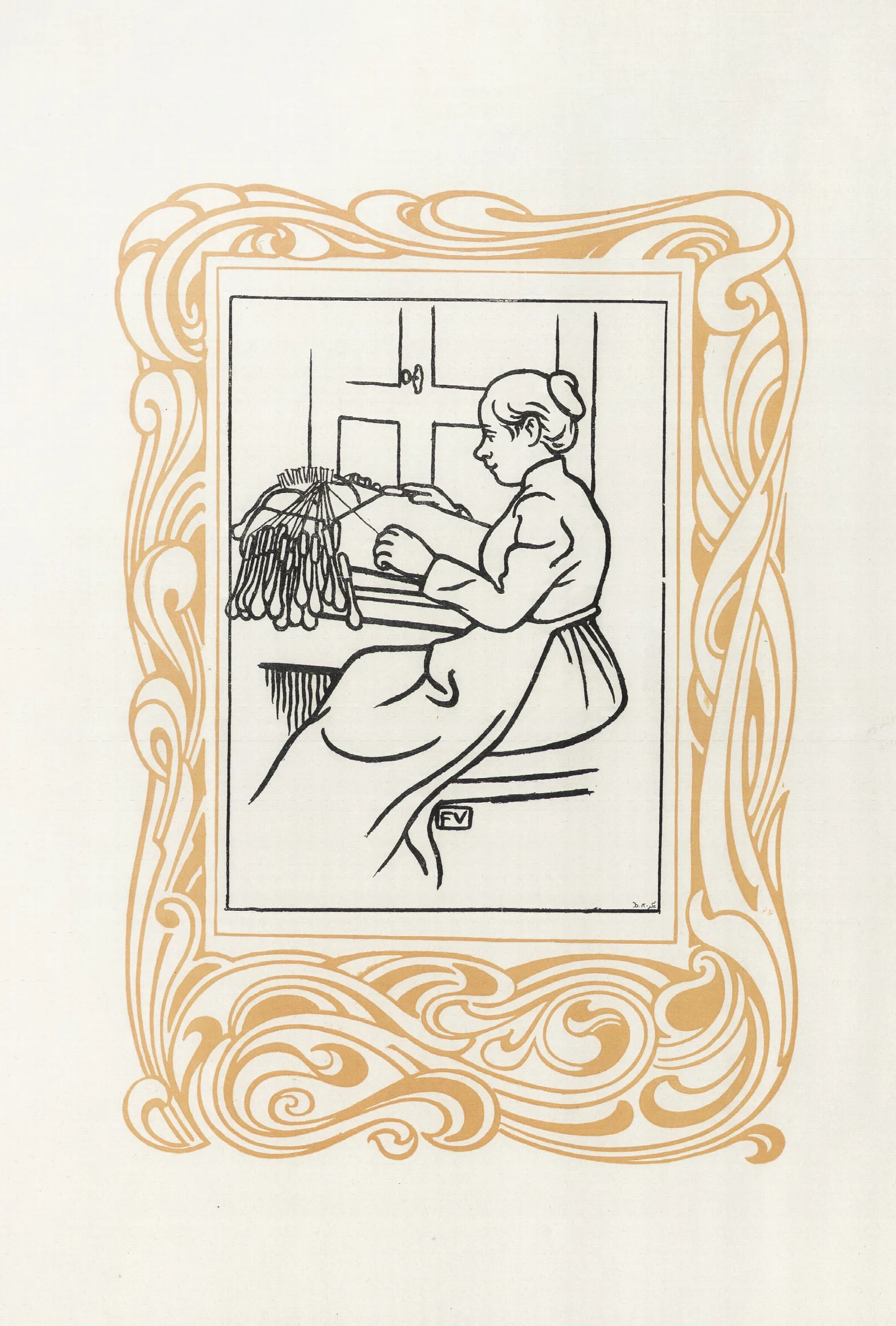 La Dentelle Wall Art by Félix Vallotton - Canvas Print