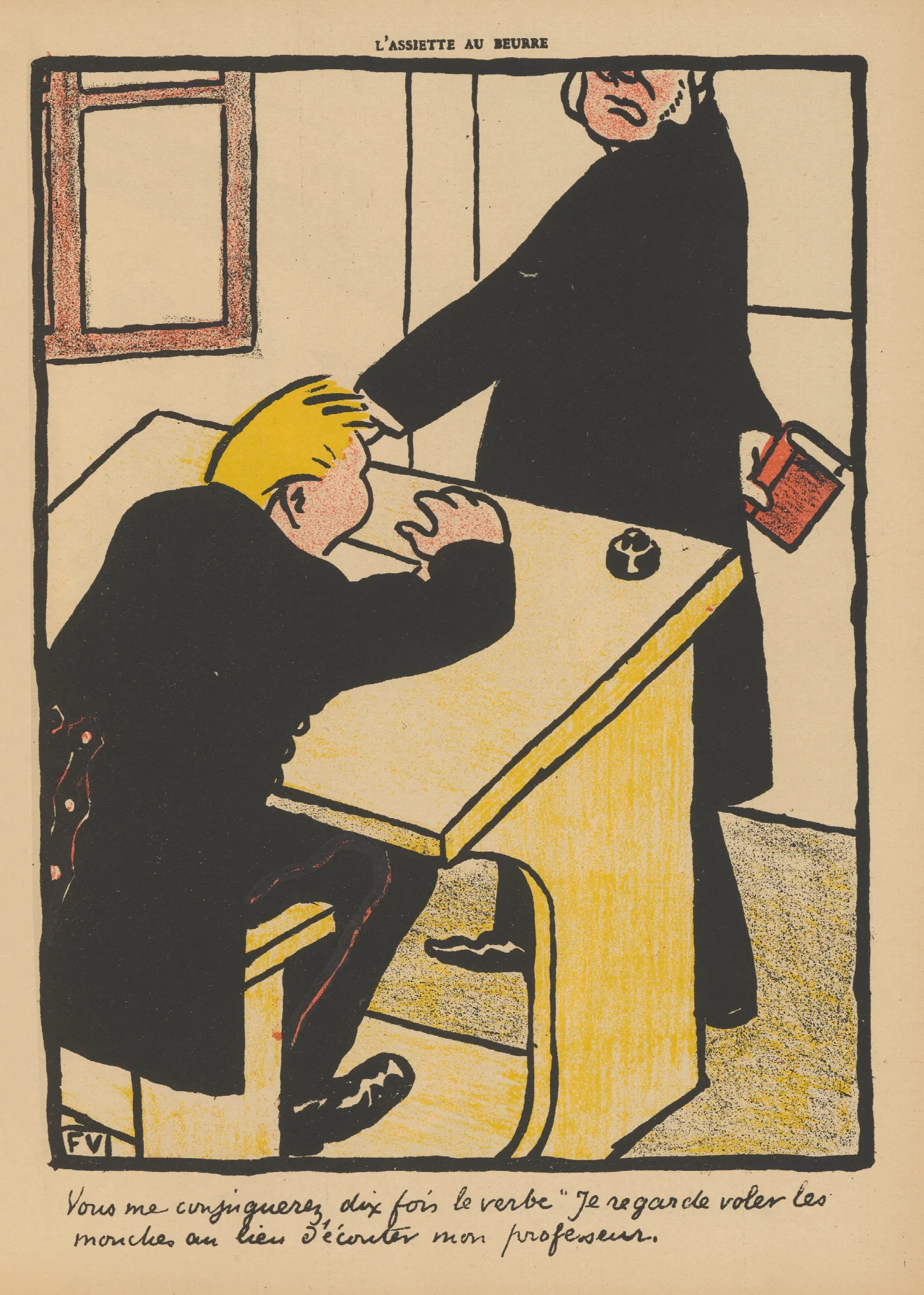 Vous Me Conjugurez Dix Fois Le Verbe Wall Art by Félix Vallotton - Canvas Print