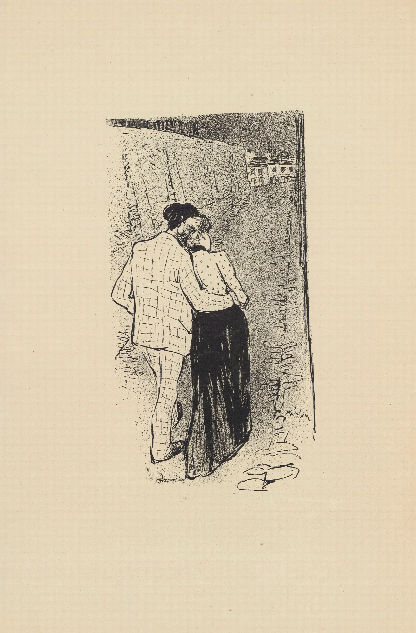 A Montmerte Chanson Wall Art by Théophile Alexandre Steinlen - Canvas Print