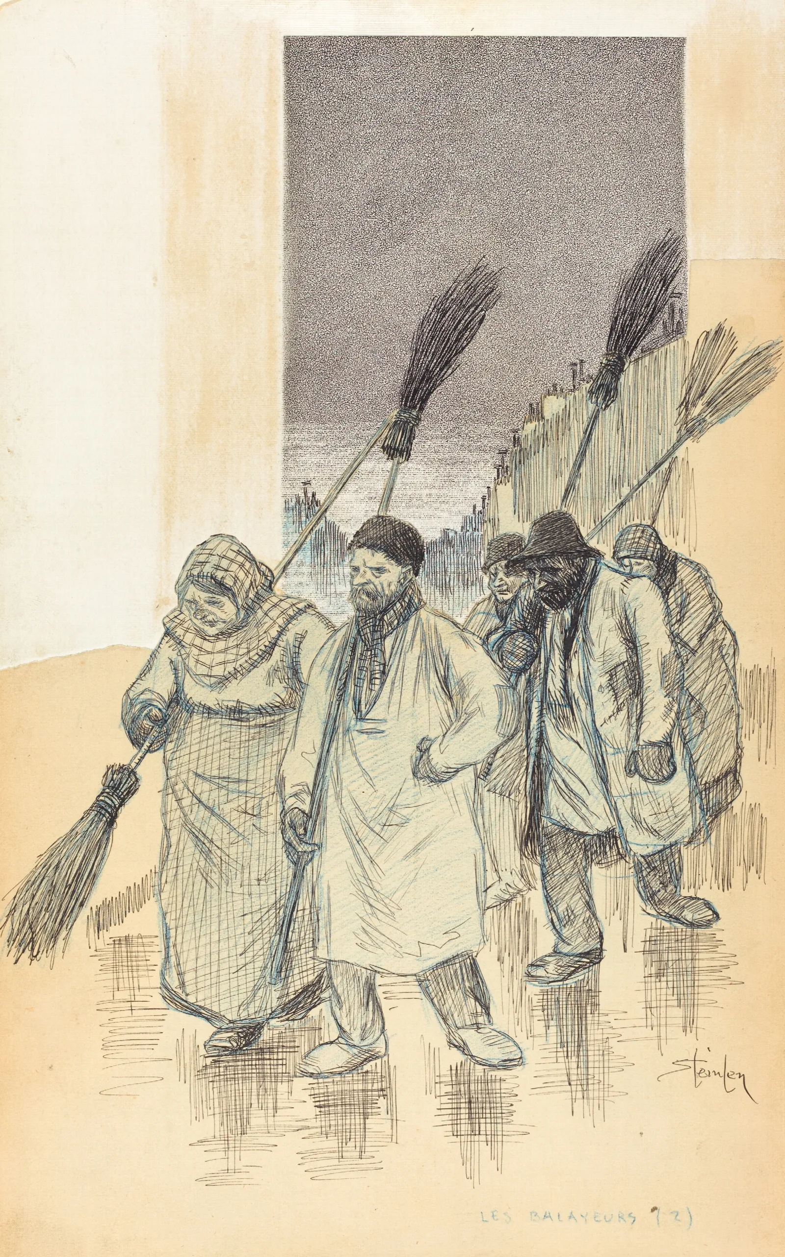 Sweepers Wall Art by Théophile Alexandre Steinlen - Canvas Print
