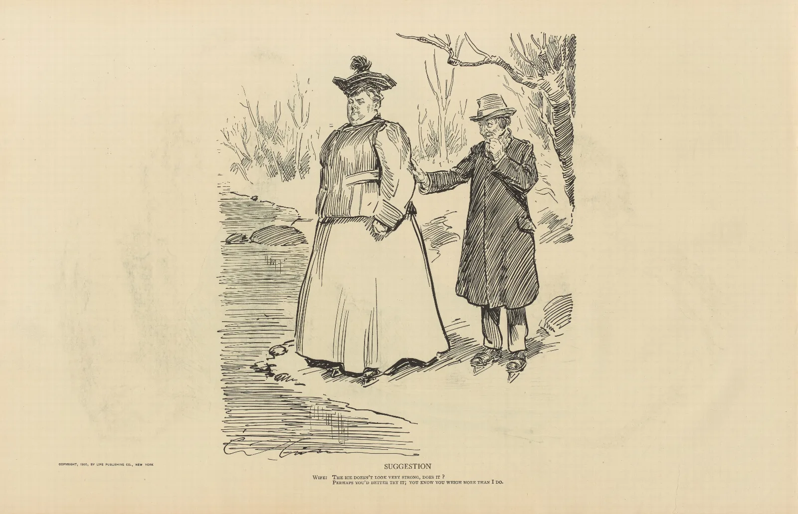 Suggestion Wall Art by Charles Dana Gibson - Canvas Print