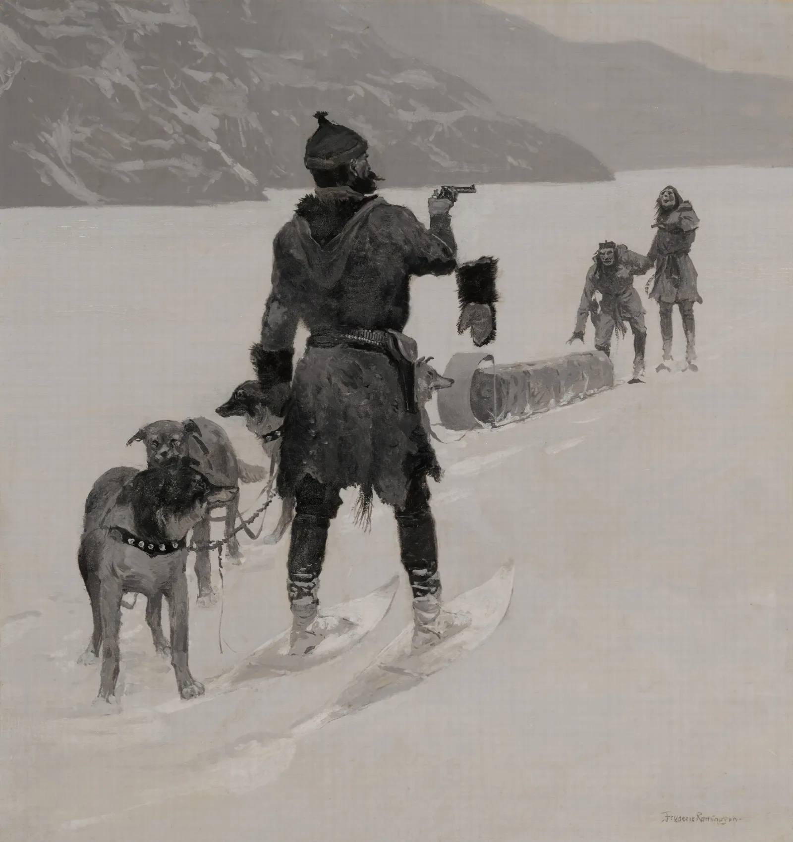 Hands Off Wall Art by Frederic Remington - Canvas Print