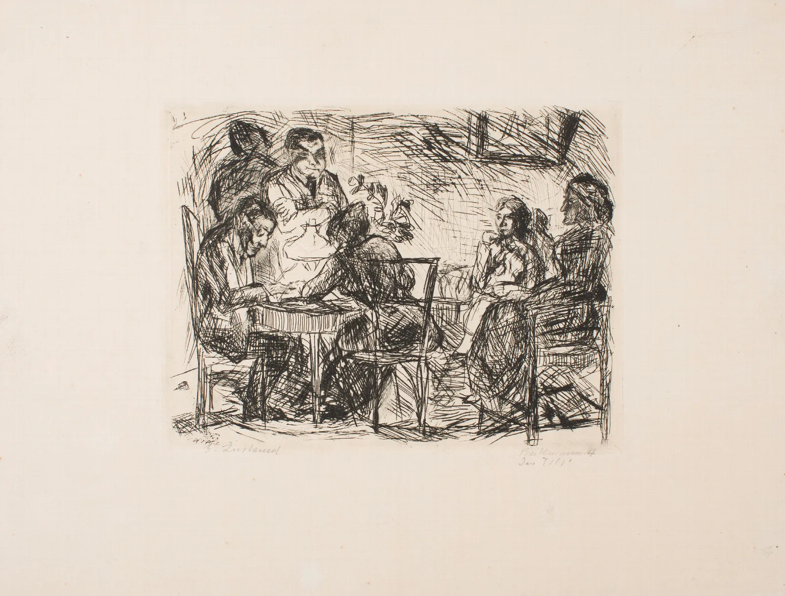 Evening Party 2 Wall Art by Max Beckmann - Canvas Print