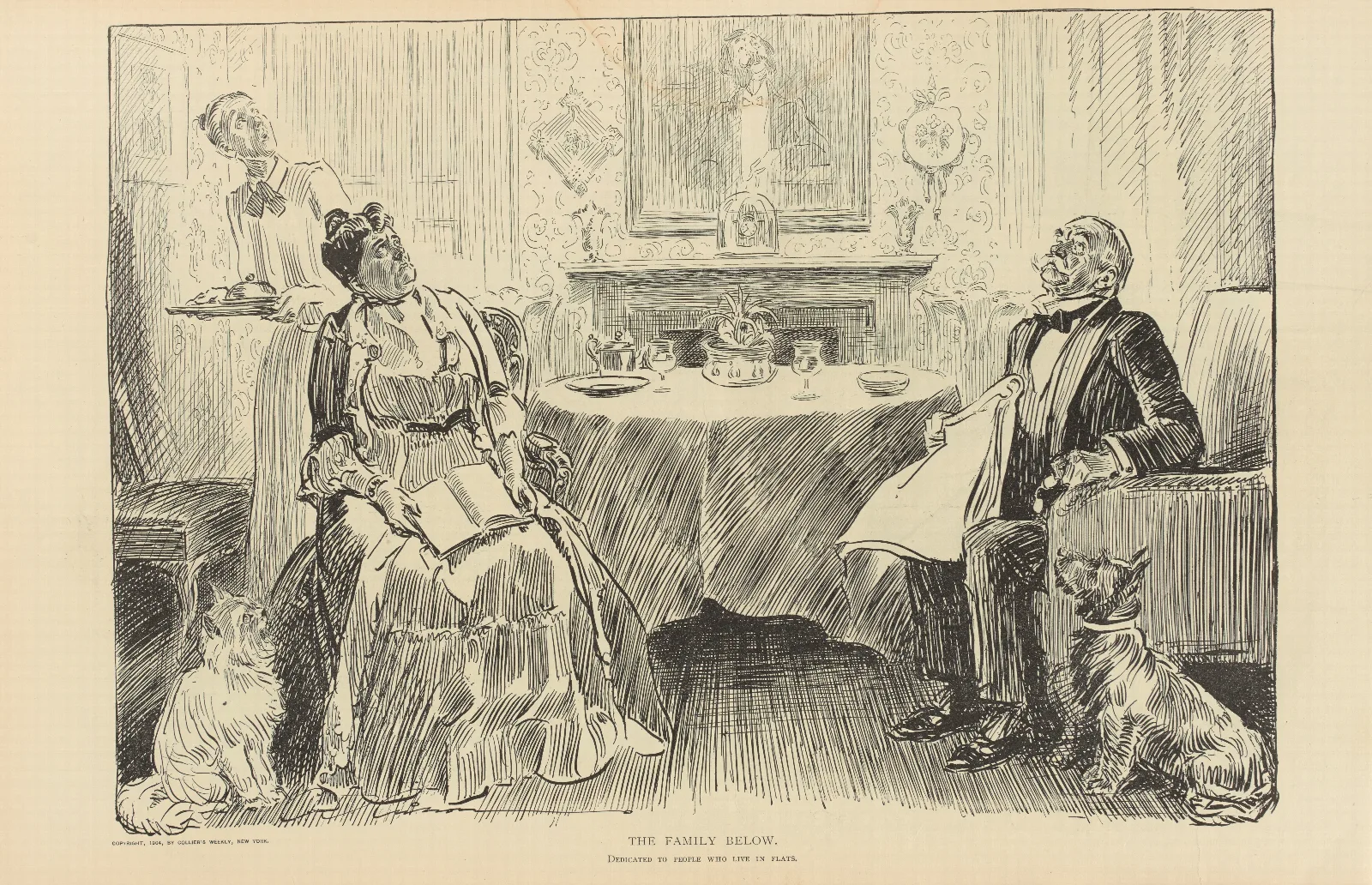 The Family Below Wall Art by Charles Dana Gibson - Canvas Print