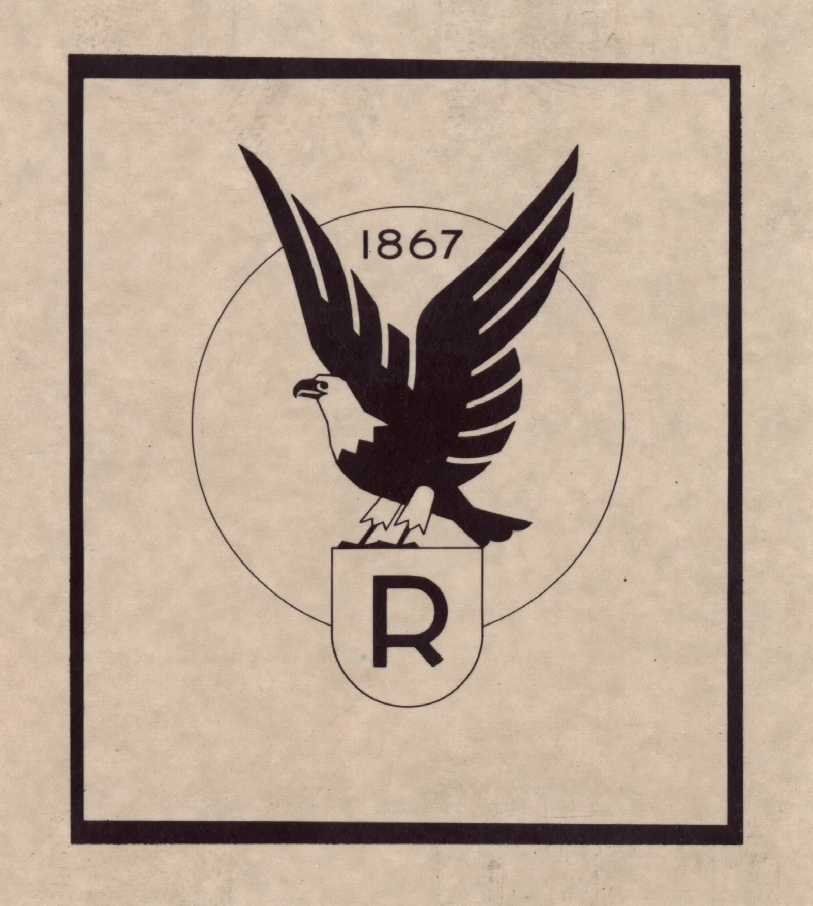 Logo For Ruppert Beer With Eagle Wall Art by Winold Reiss - Canvas Print