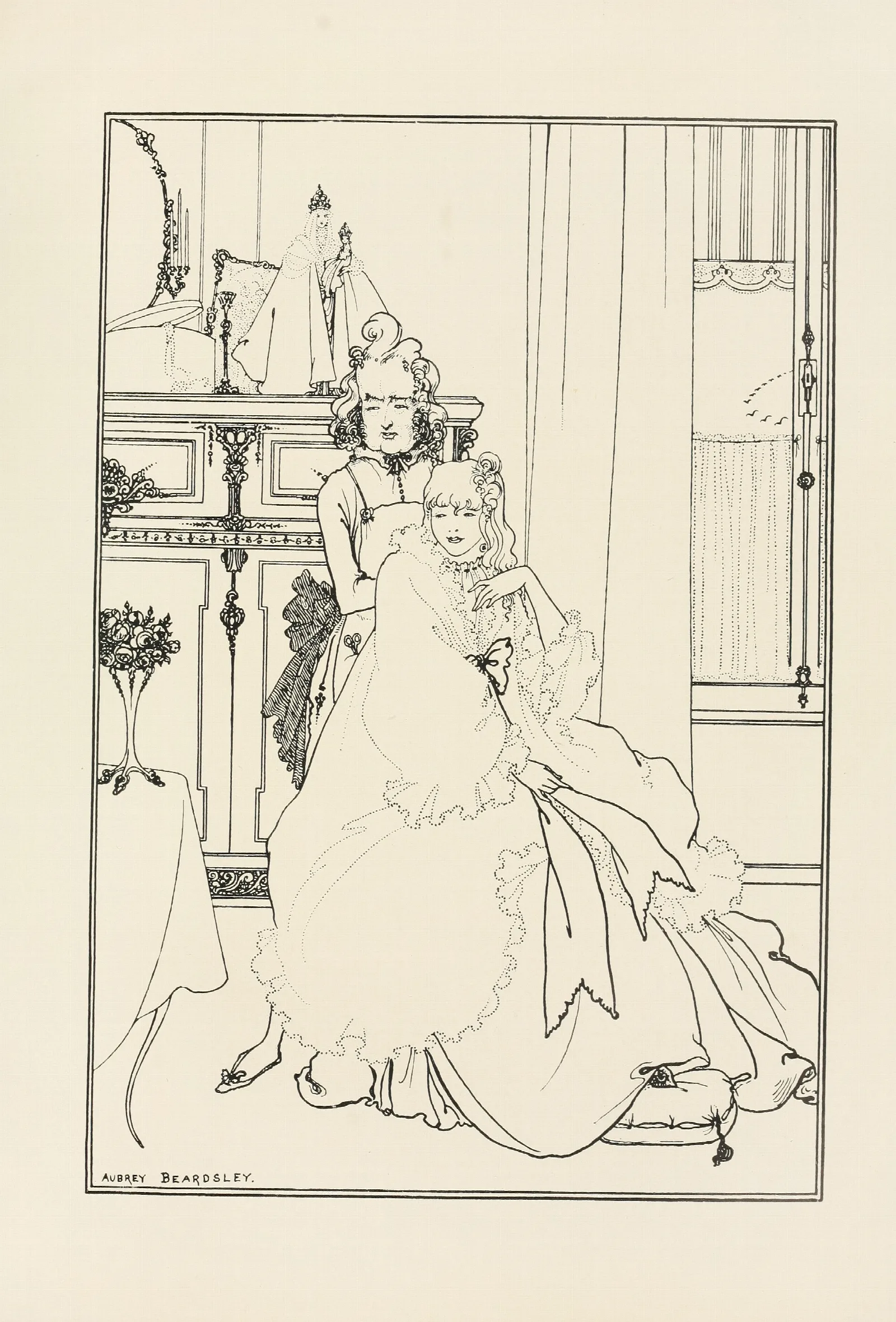 Under The Hill Pl 08 Wall Art by Aubrey Vincent Beardsley - Canvas Print