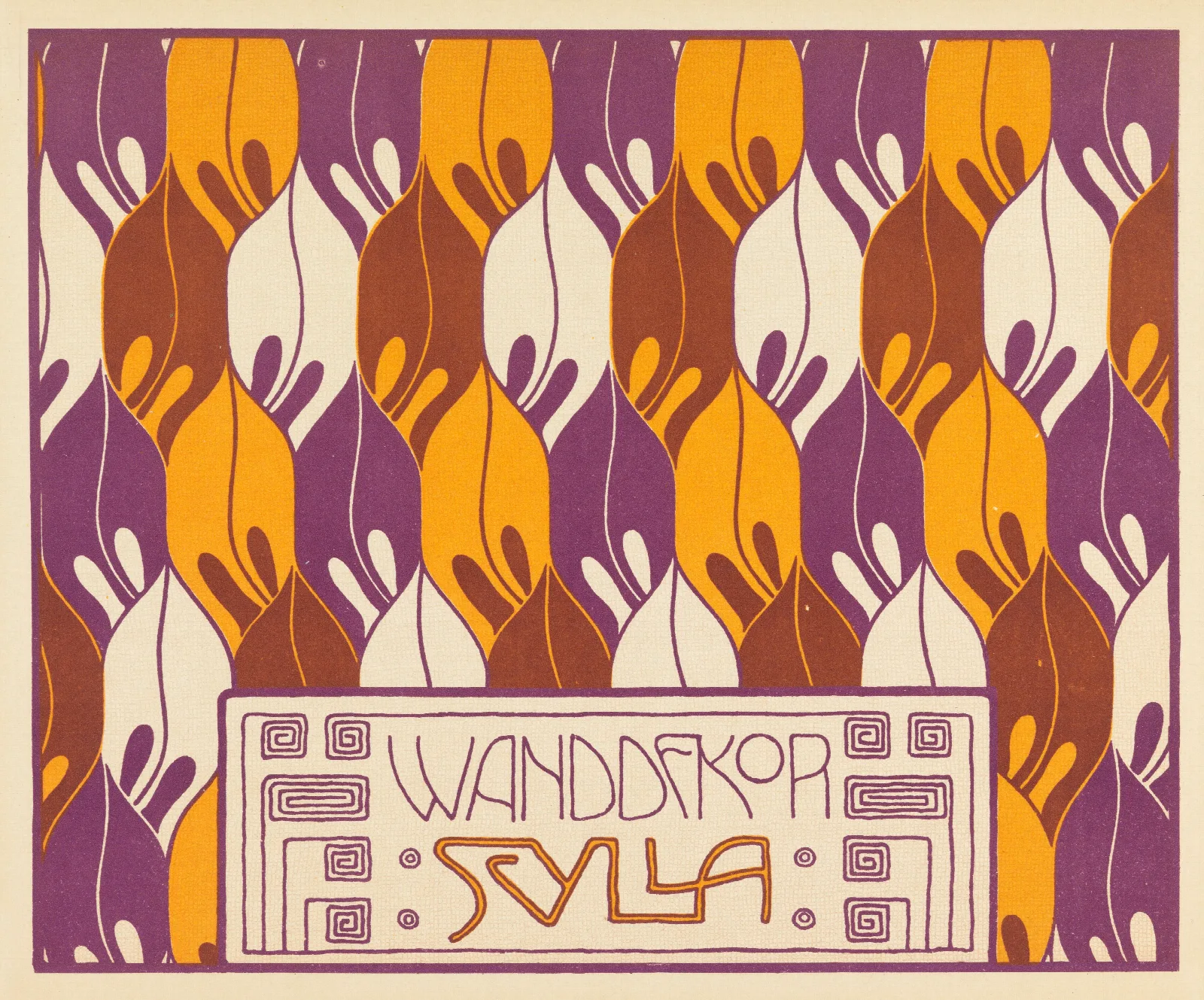 Wanddekor Scylla Scylla Wall Decoration Wall Art by Koloman Moser - Canvas Print