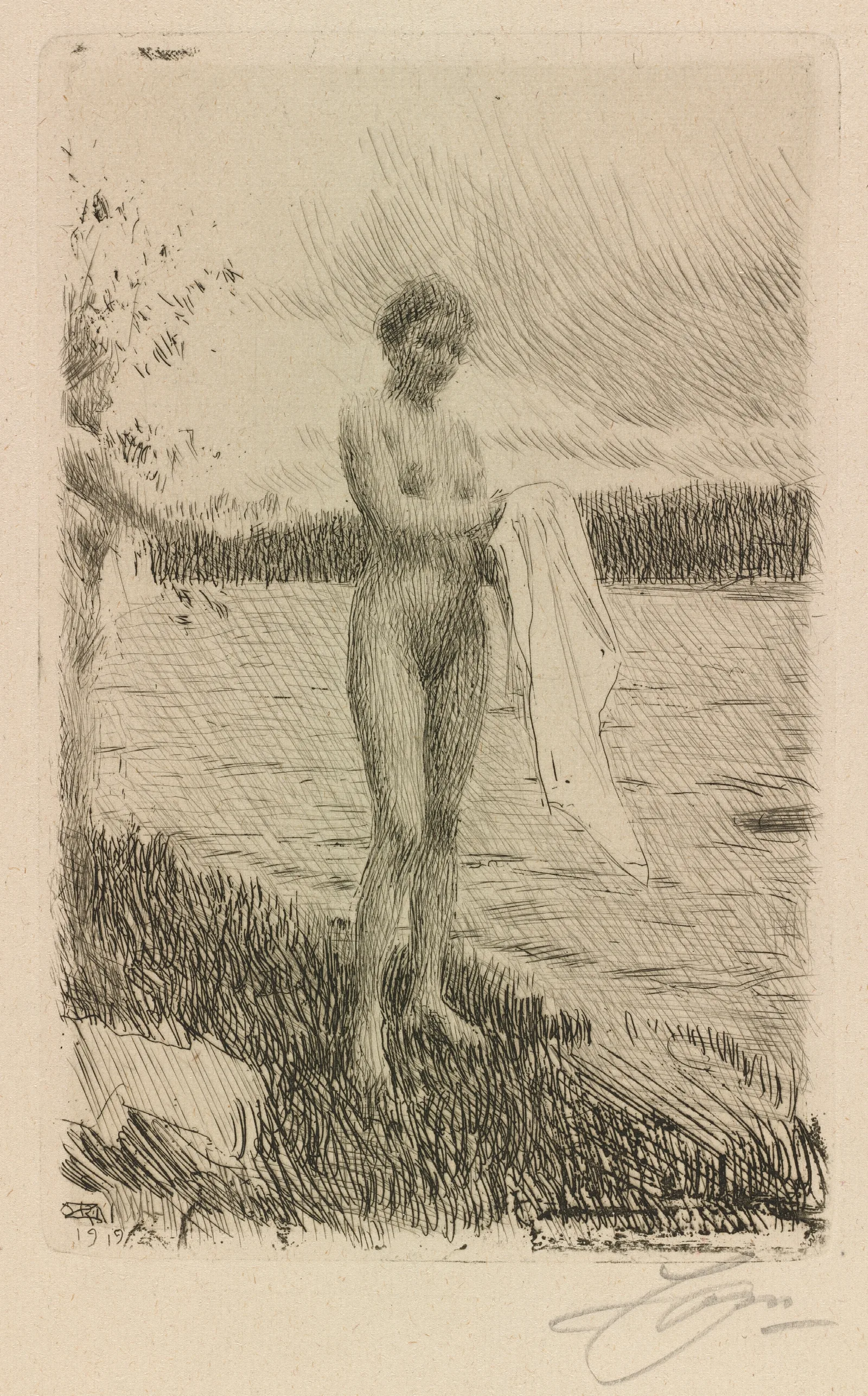 Dal River Wall Art by Anders Zorn - Canvas Print