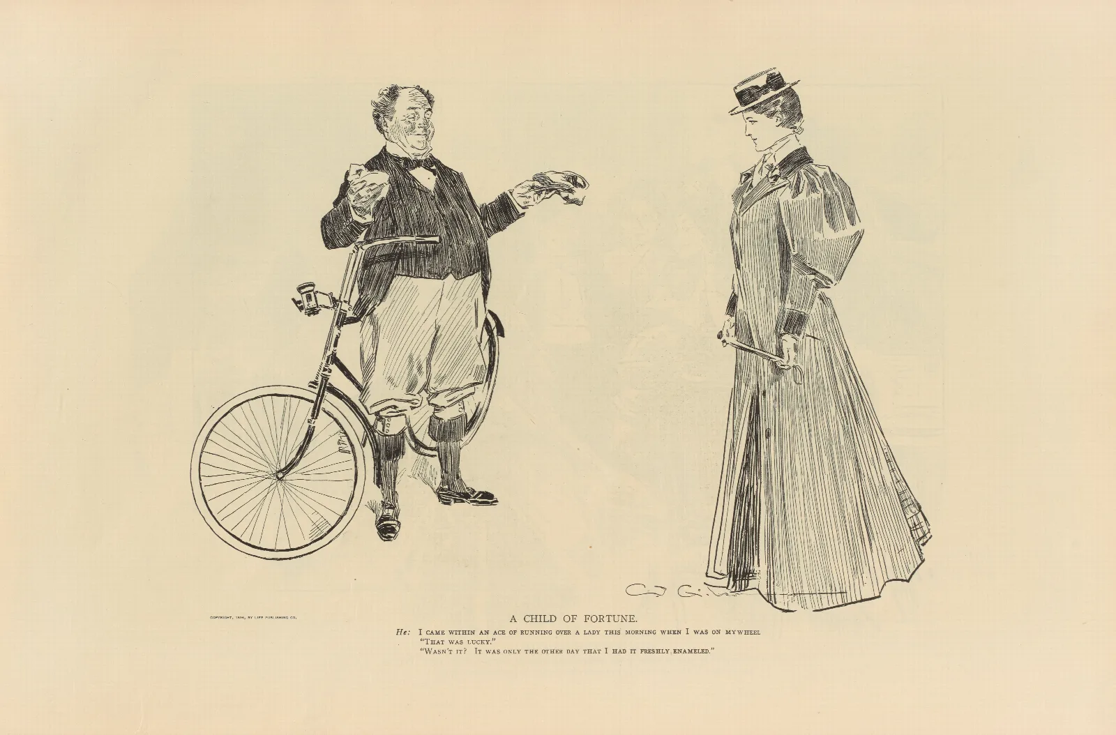 A Child Of Fortune 2 Wall Art by Charles Dana Gibson - Canvas Print