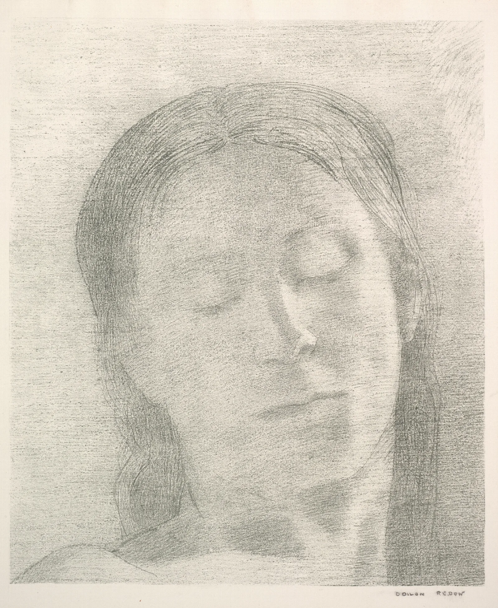 Eyes Closed Wall Art by Odilon Redon - Canvas Print