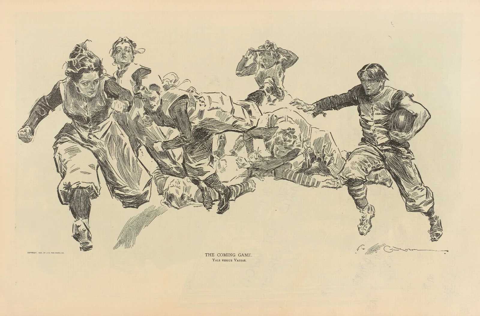 The Coming Game 2 Wall Art by Charles Dana Gibson - Canvas Print