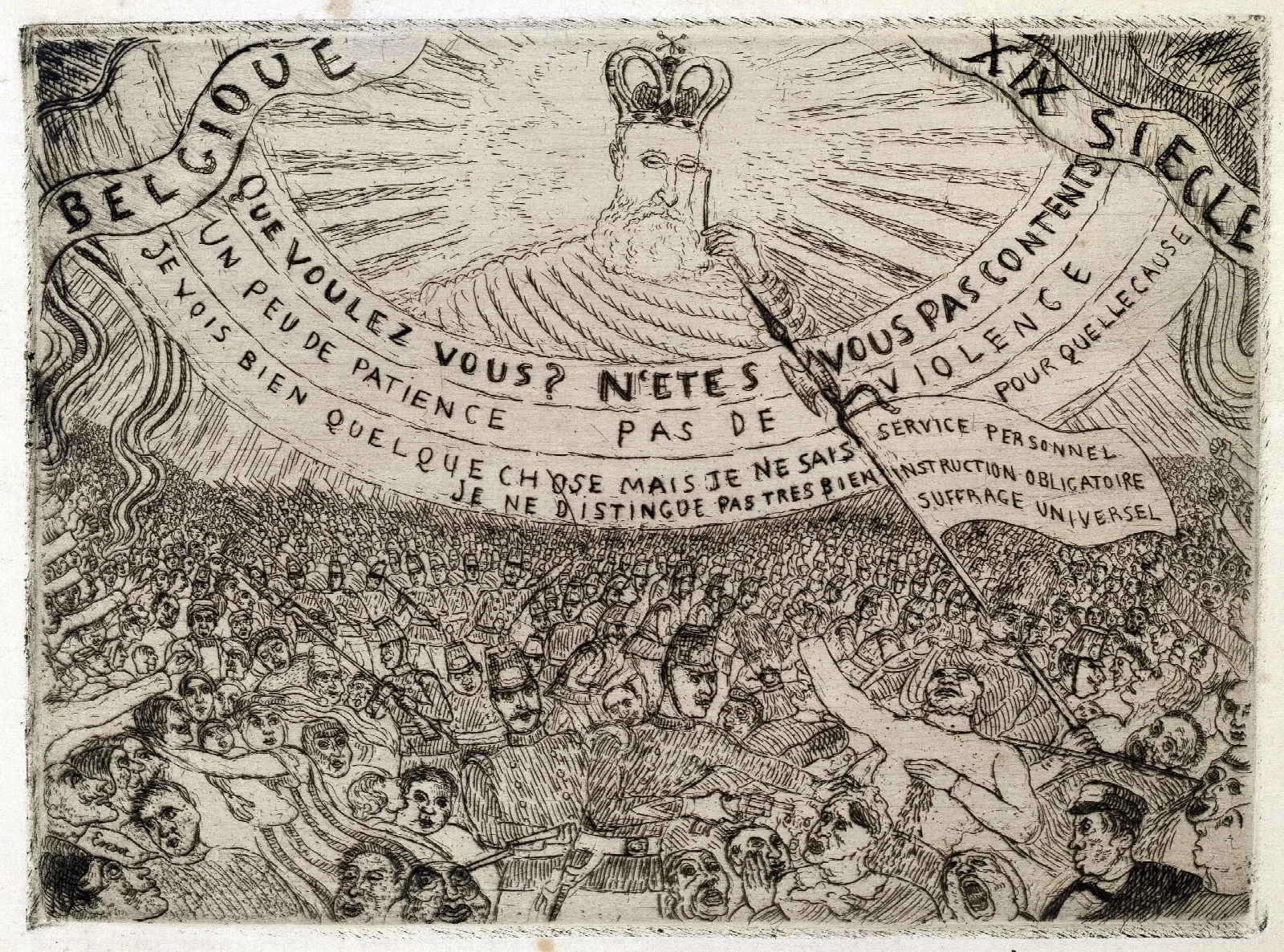 Belgium In The Xixth Century Wall Art by James Ensor - Canvas Print