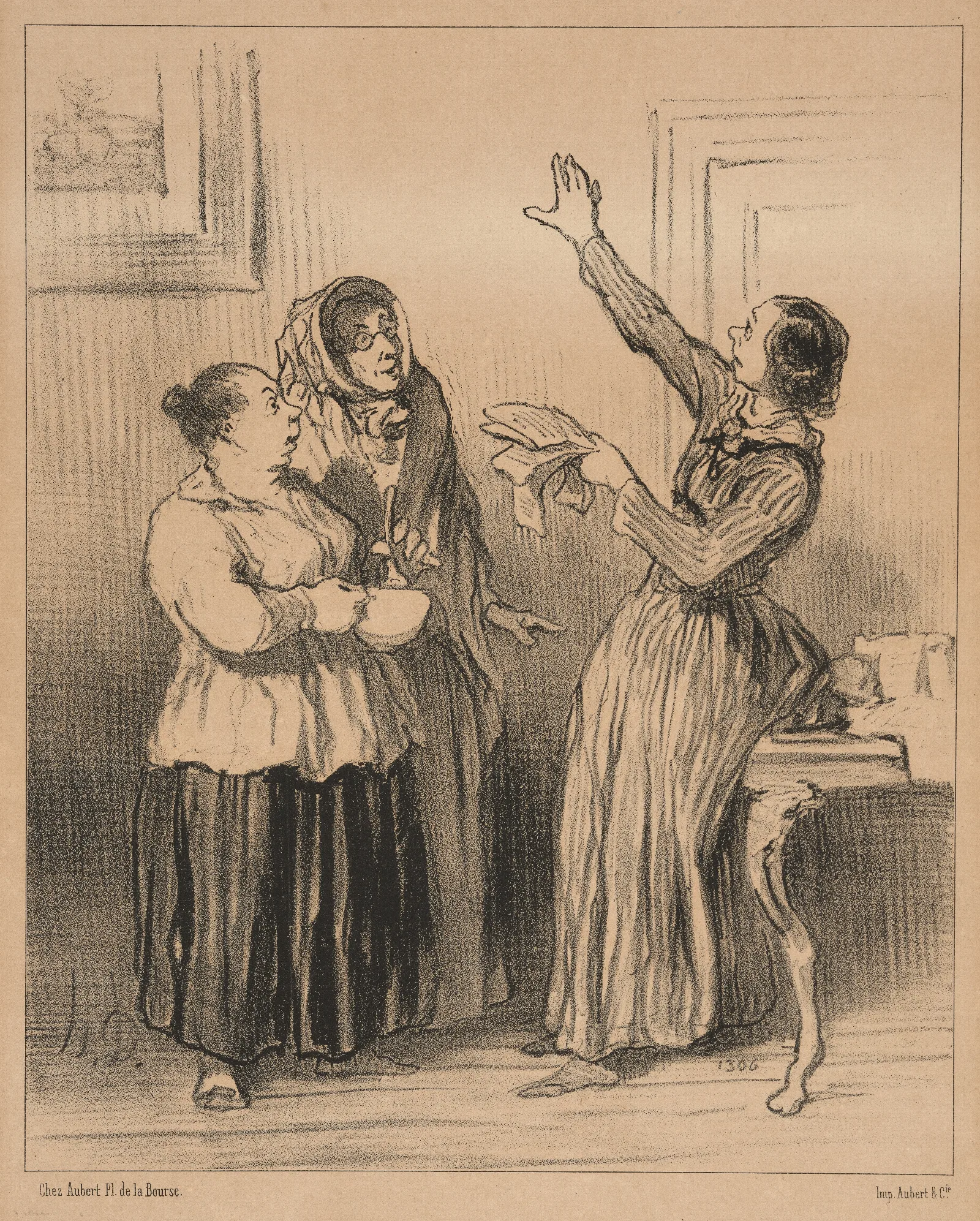 Quest La Femme Aujourdhui Dans La Societe Rien Que Doit Elle Etre Wall Art by Honoré Daumier - Canvas Print