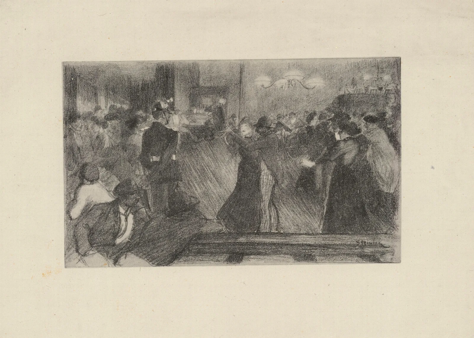Bal De Barriere 3 Wall Art by Théophile Alexandre Steinlen - Canvas Print