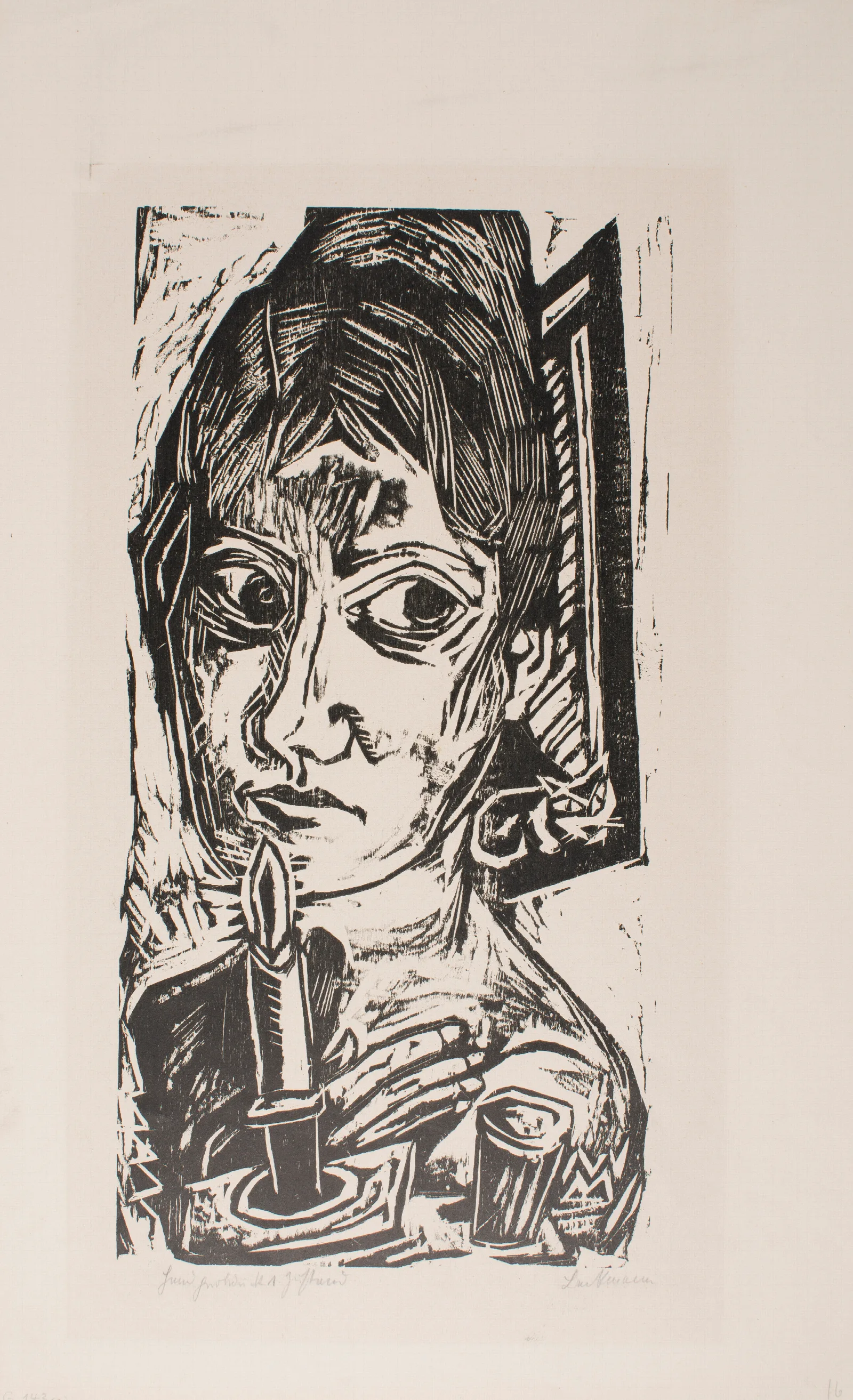 Woman With Candle 3 Wall Art by Max Beckmann - Canvas Print