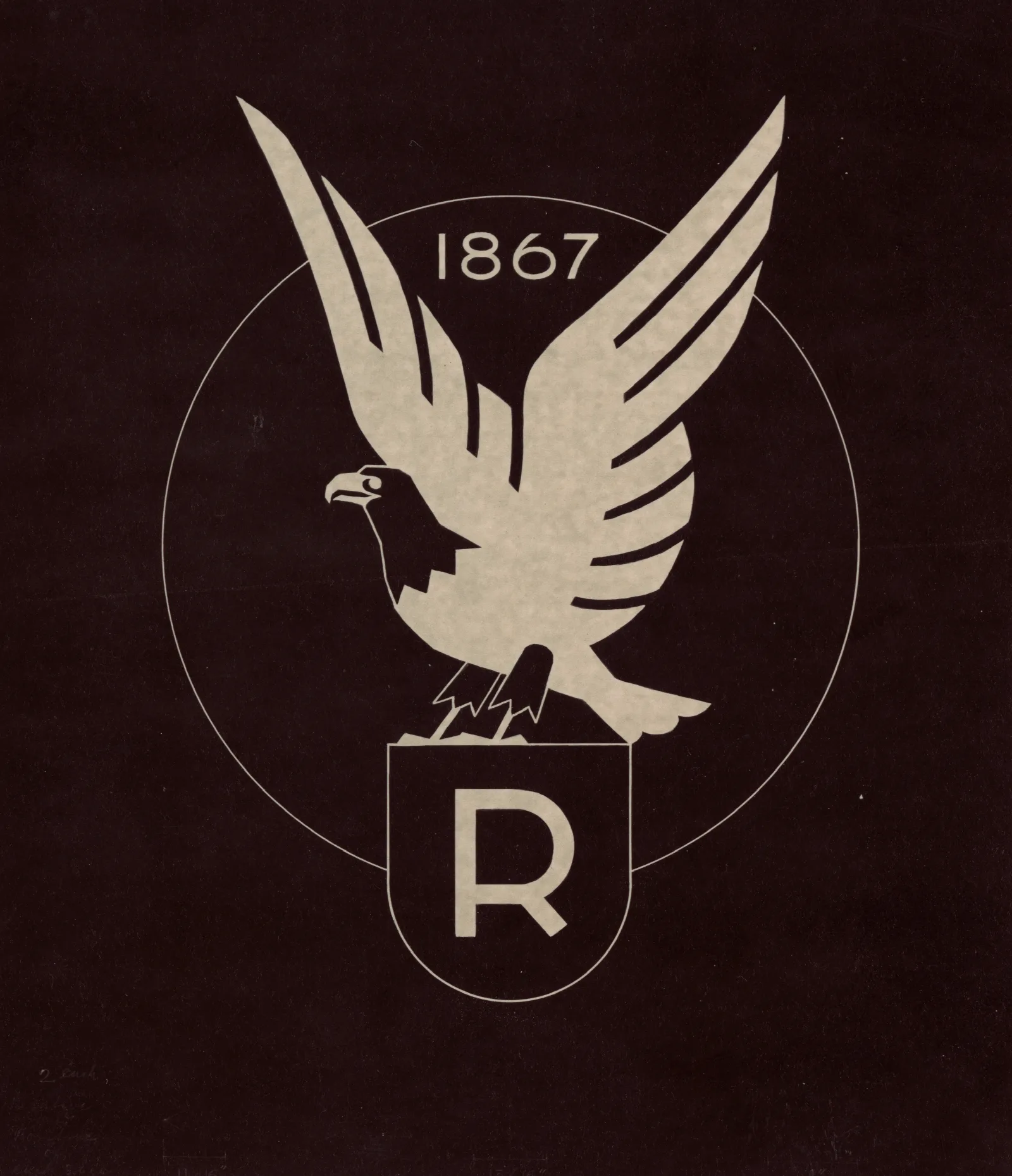 Logo For Ruppert Beer With Eagle 2 Wall Art by Winold Reiss - Canvas Print