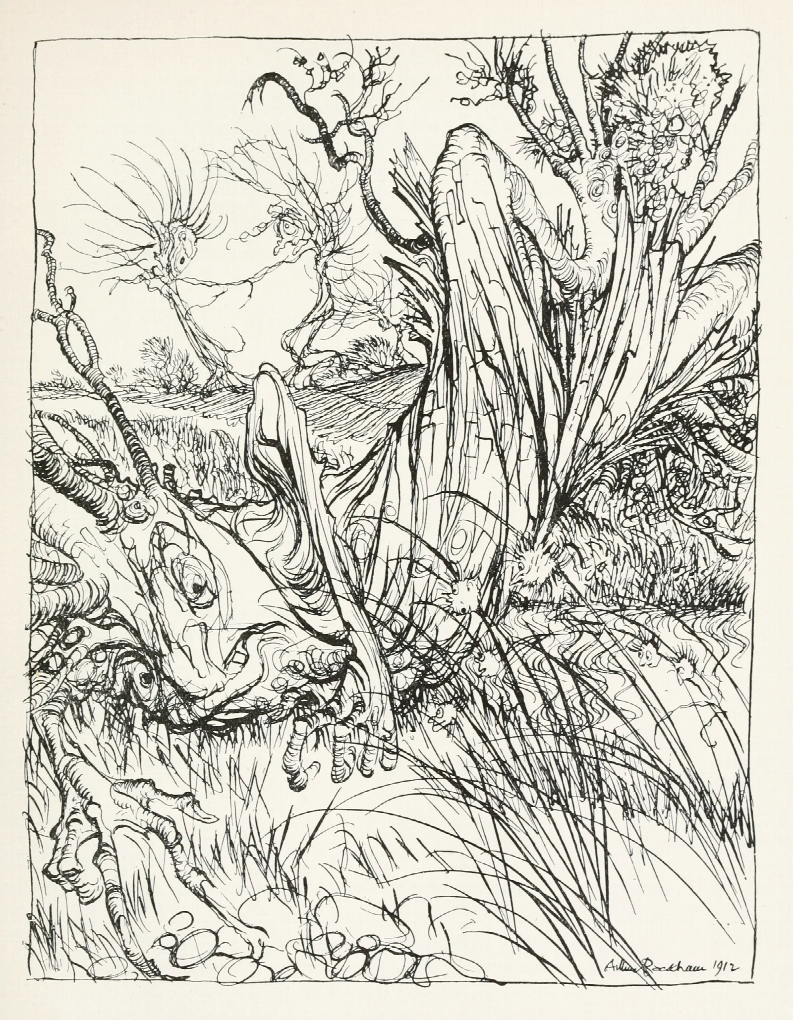 The Oak And The Reeds Wall Art by Arthur Rackham - Canvas Print