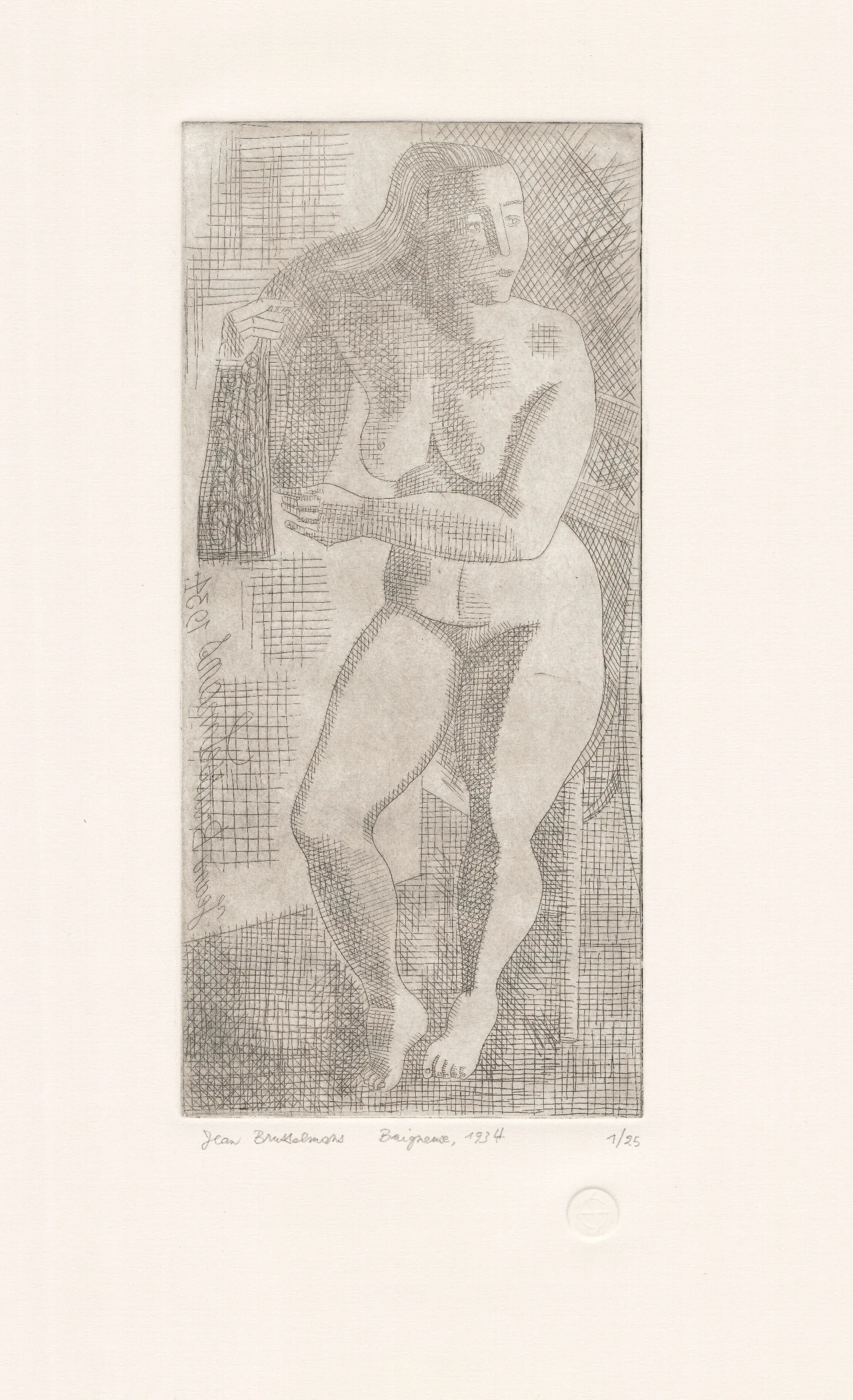 Bather 5 Wall Art by Jean Brusselmans - Canvas Print