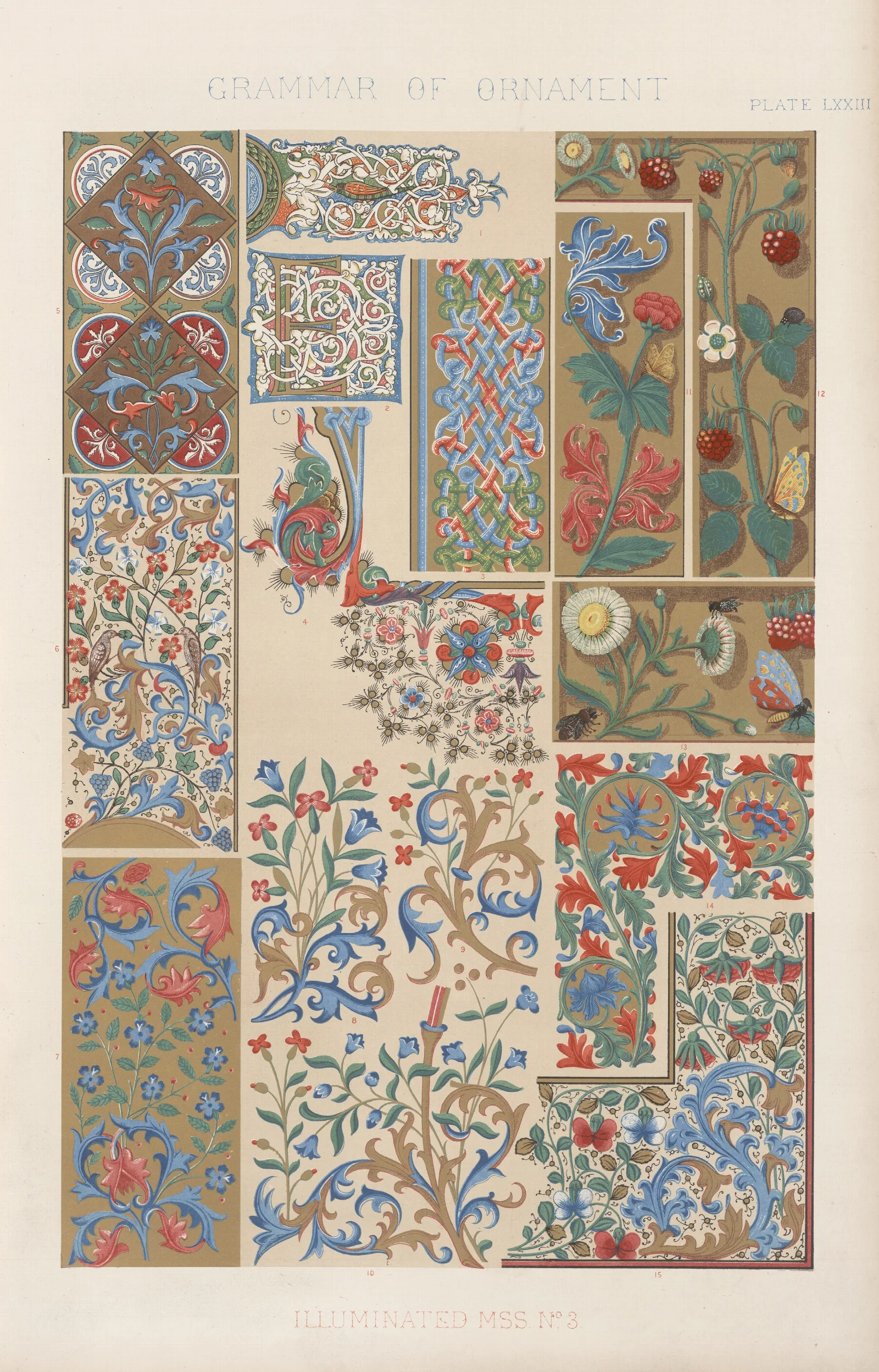 Illuminated Manuscripts No 3 2 Wall Art by Owen Jones - Canvas Print