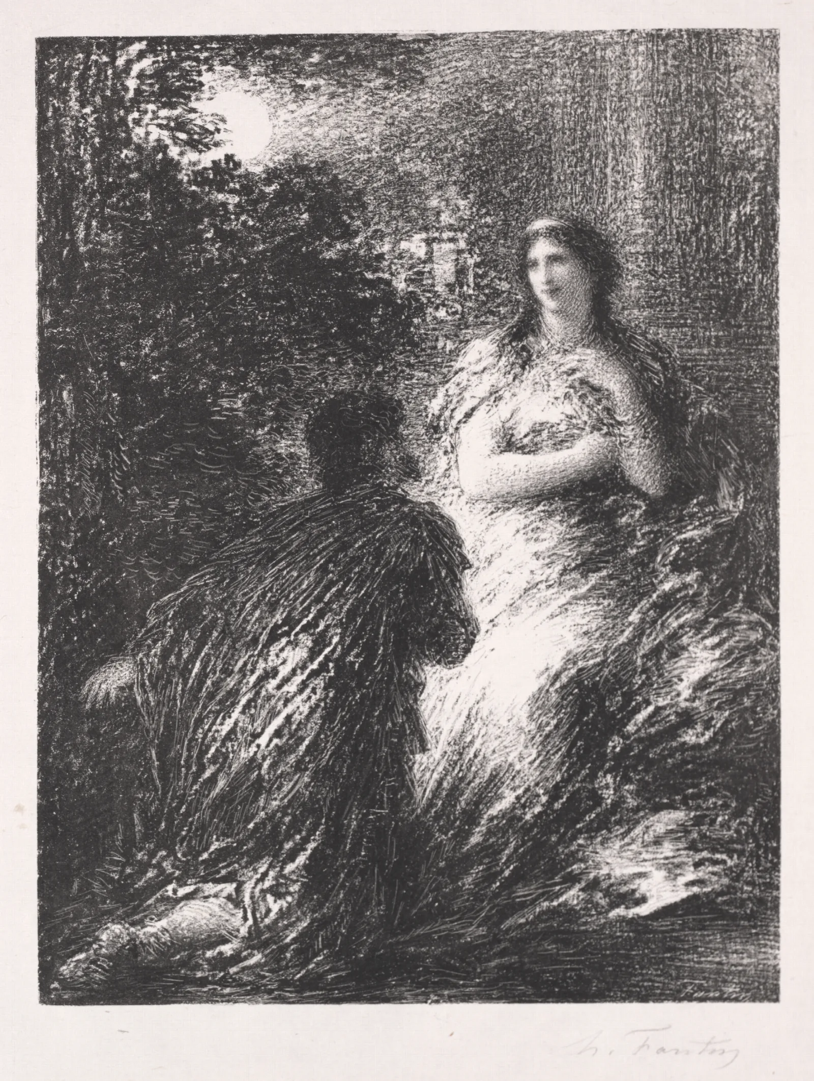 Duo Des Troyens Wall Art by Henri Fantin-Latour - Canvas Print