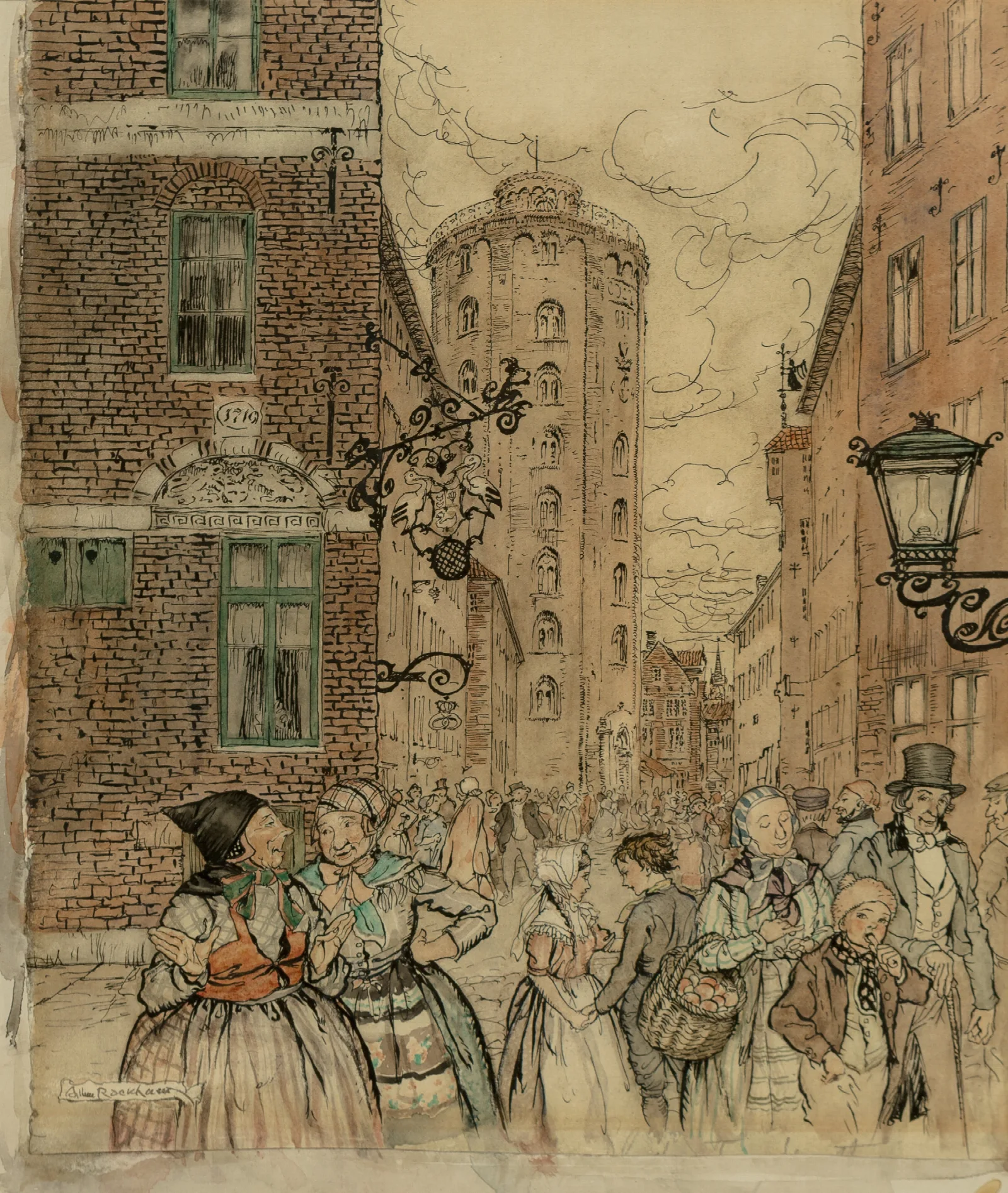 We Went Hand In Hand To The Round Tower Wall Art by Arthur Rackham - Canvas Print
