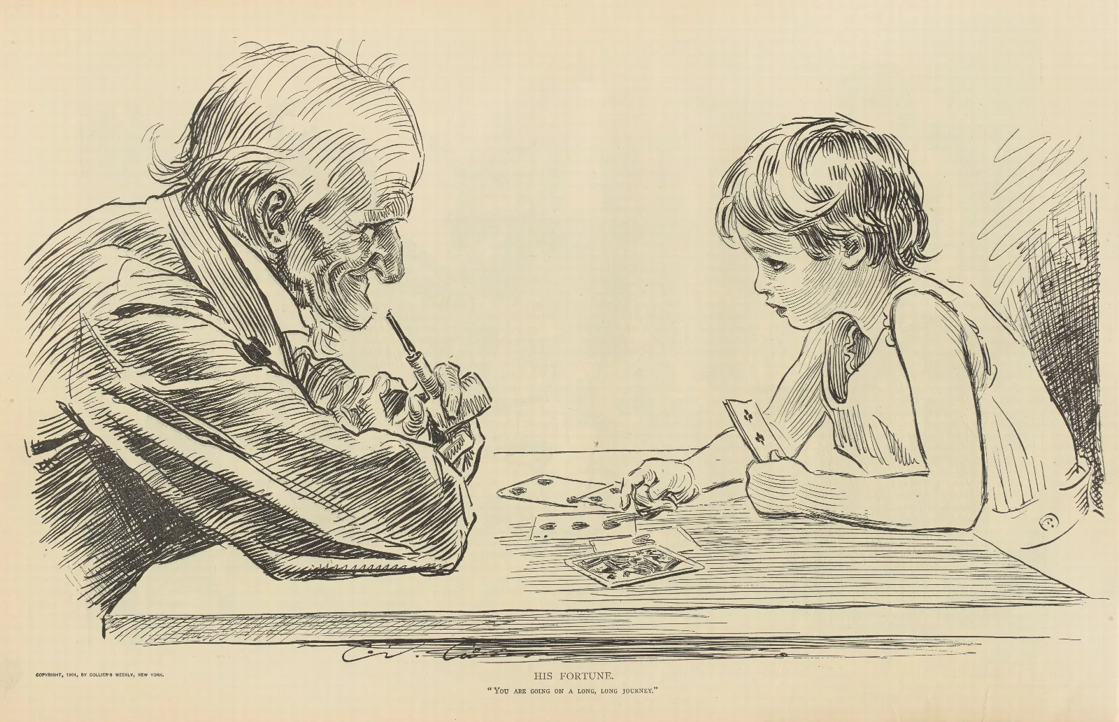 His Fortune Wall Art by Charles Dana Gibson - Canvas Print