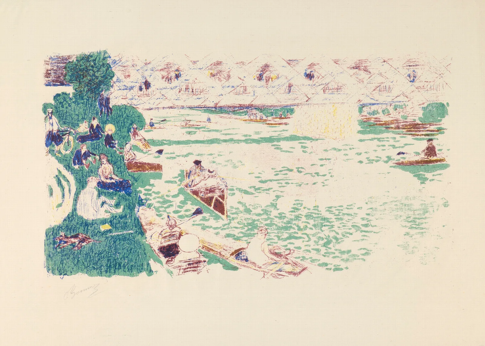 Boating 3 Wall Art by Pierre Bonnard - Canvas Print