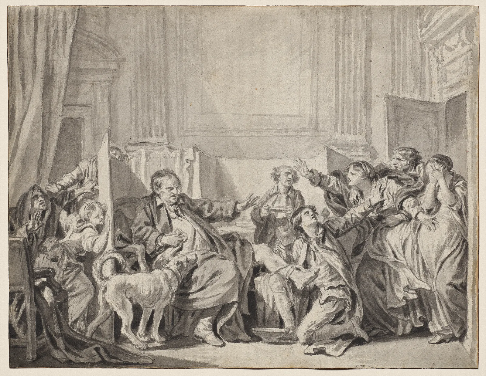 The Guilty And Repentant Daughter Wall Art by Jean-Baptiste Greuze - Canvas Print
