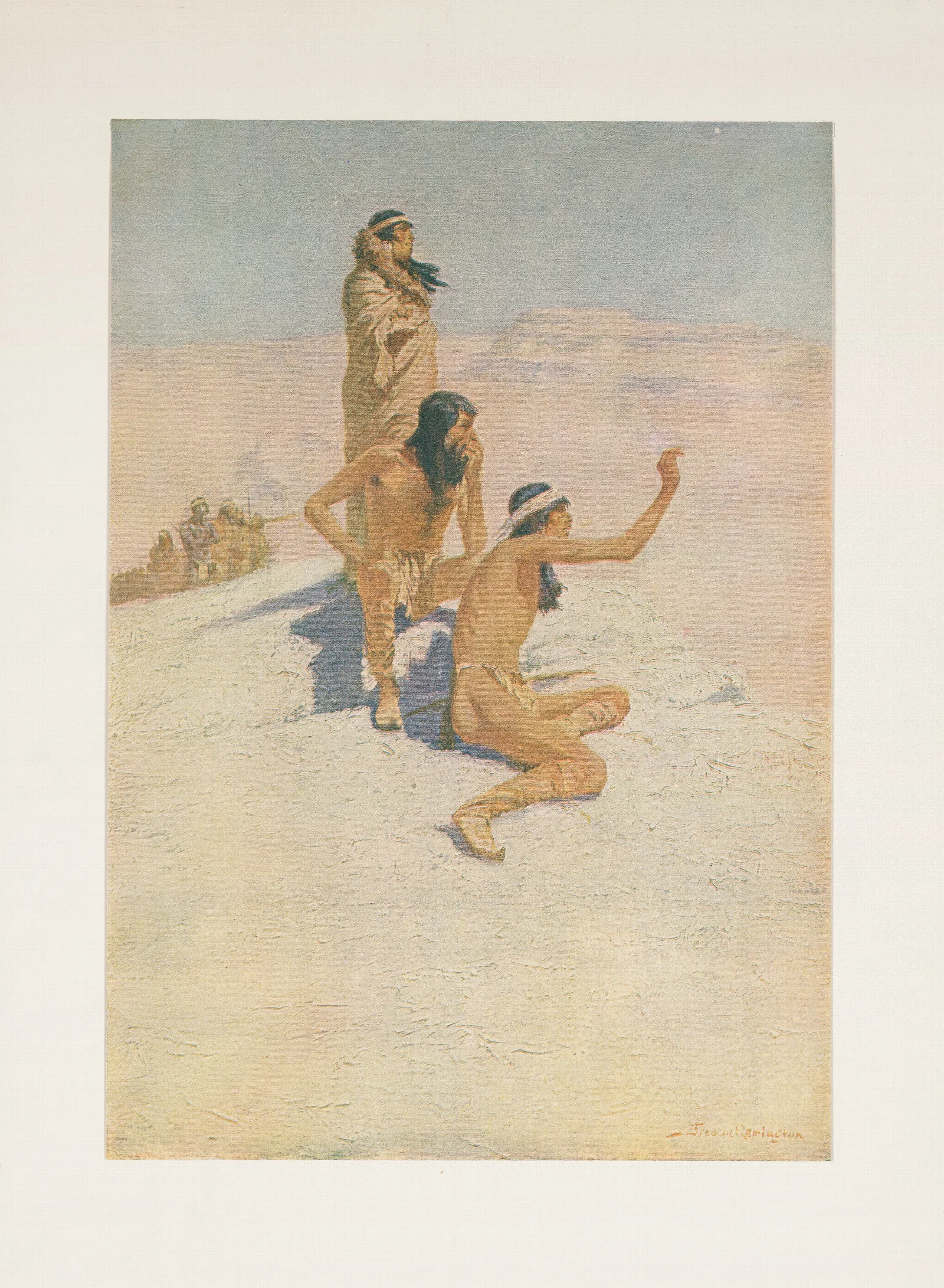 The Great Explorers I Cabeca De Vaca In The Desert Wall Art by Frederic Remington - Canvas Print