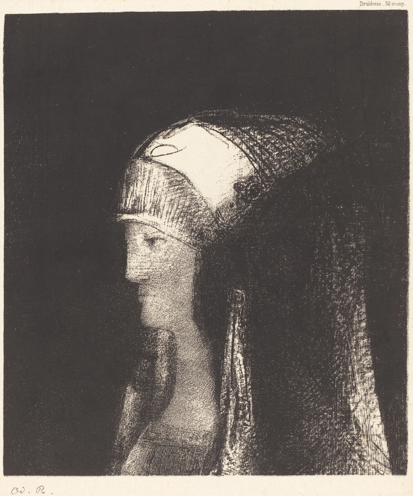 Druidesse Wall Art by Odilon Redon - Canvas Print