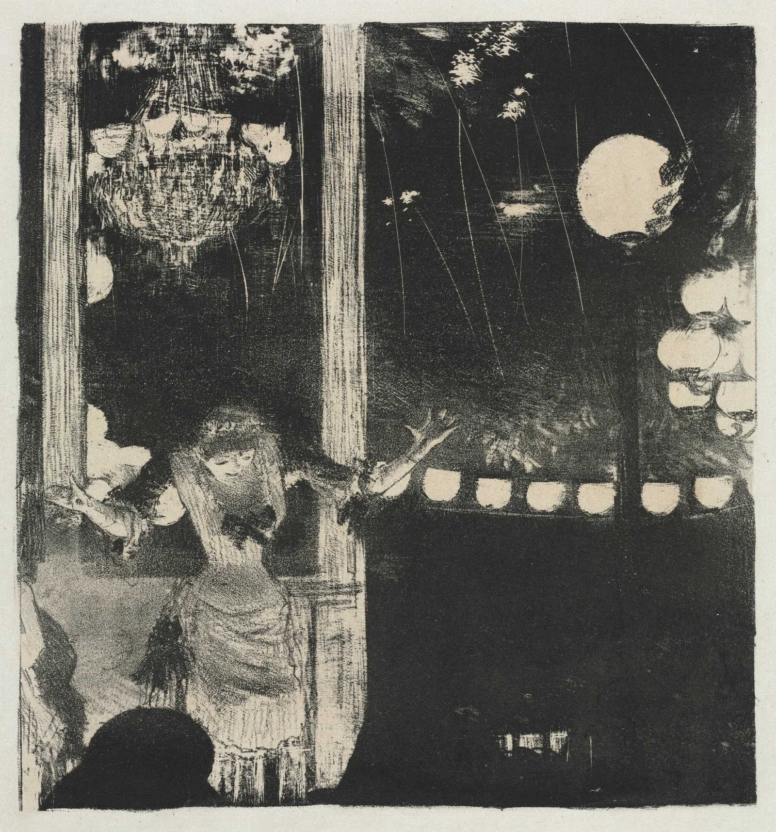 Mlle Becat At The Cafe Des Ambassadeurs Wall Art by Edgar Degas - Canvas Print