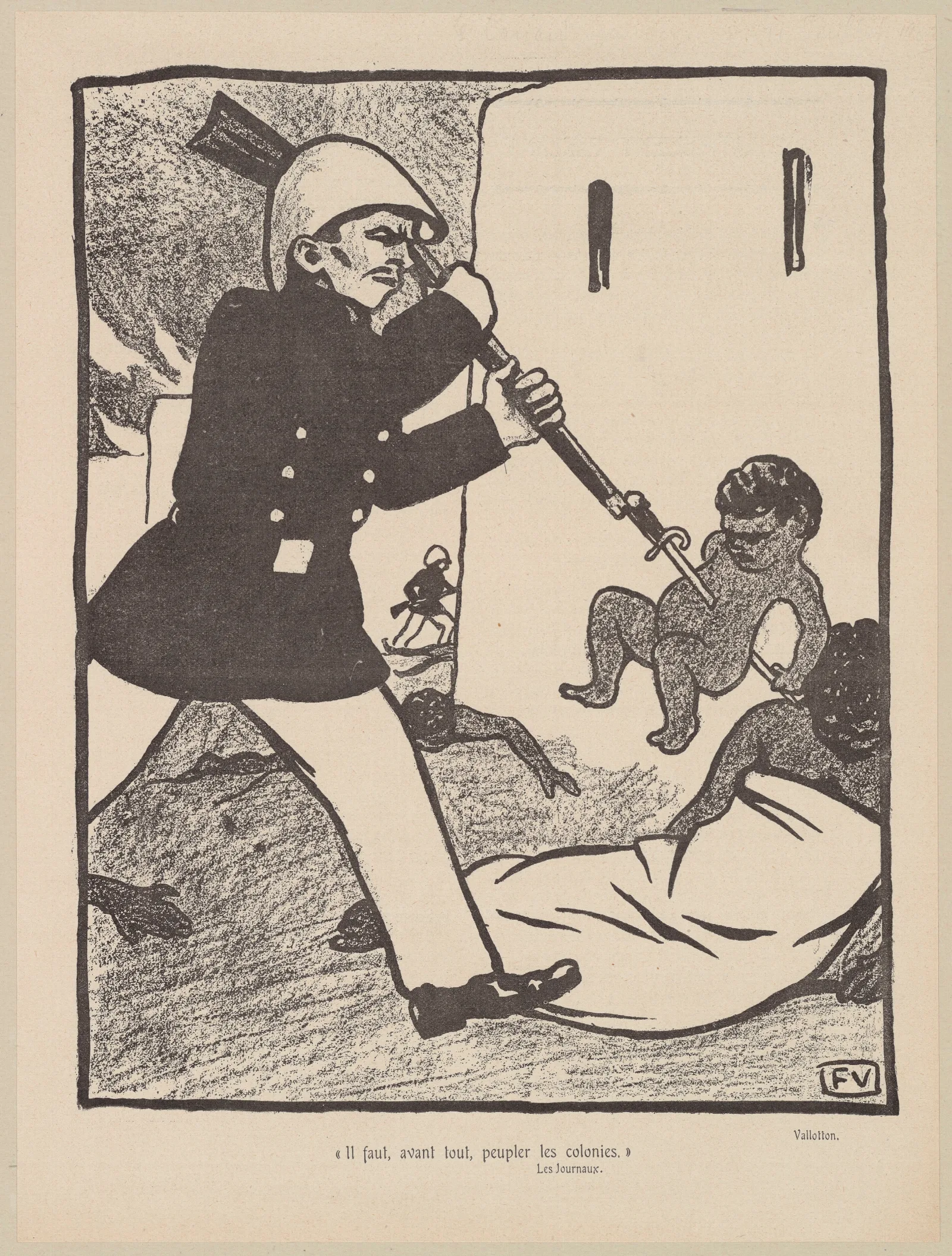 Il Faut Avant Tout Peupler Les Colonies Wall Art by Félix Vallotton - Canvas Print