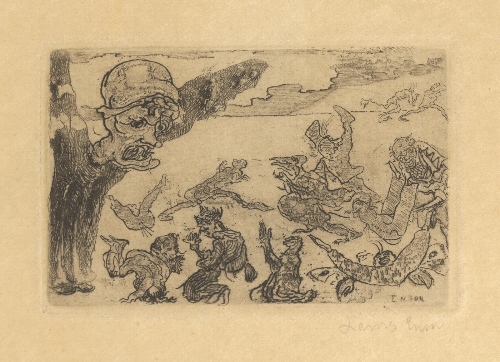 Het Spook 2 Wall Art by James Ensor - Canvas Print