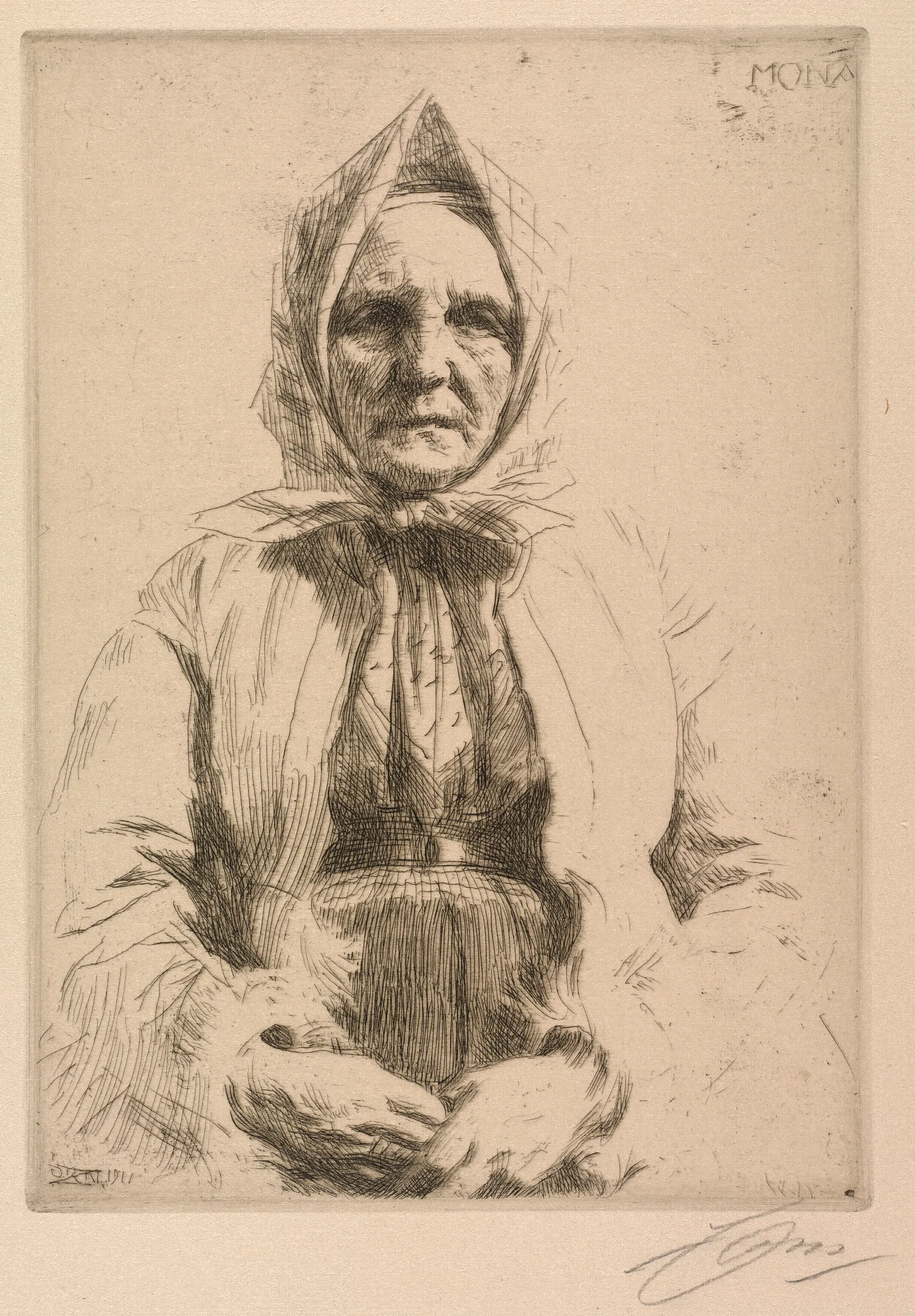 Mona 3 Wall Art by Anders Zorn - Canvas Print