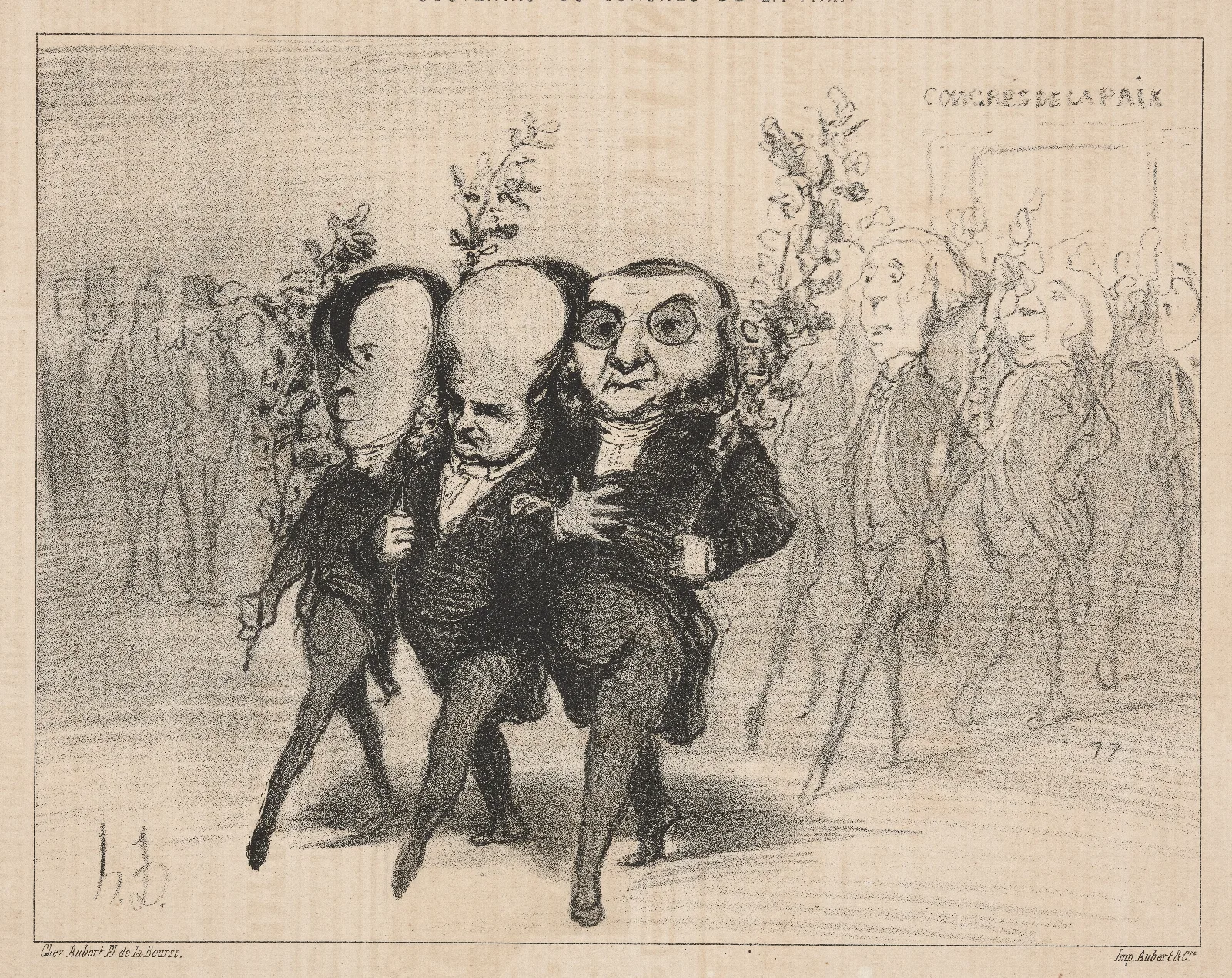 Having Completed Their Work The Streets Of Paris Wall Art by Honoré Daumier - Canvas Print