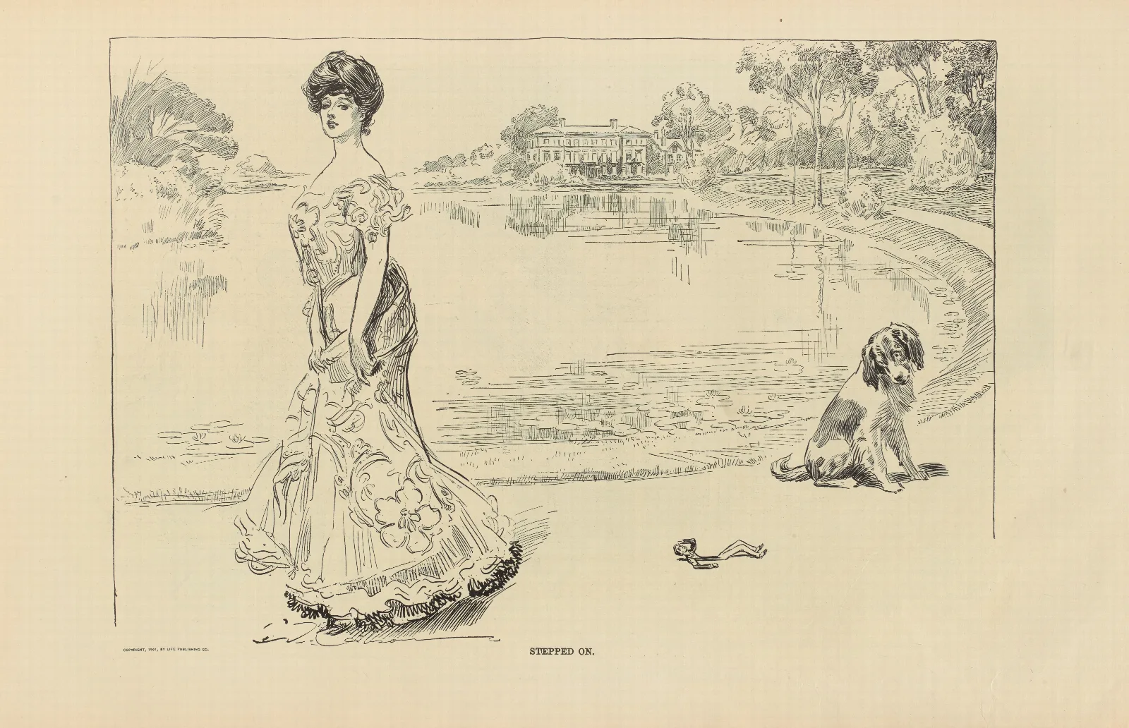Stepped On Wall Art by Charles Dana Gibson - Canvas Print