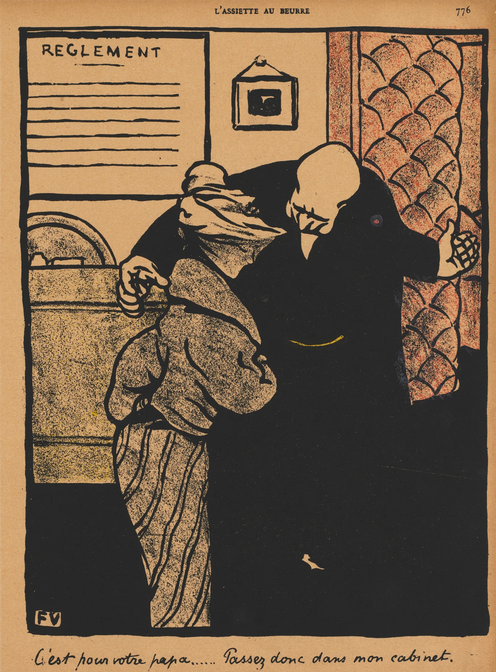 Crimes And Punishments Its About Your Father Wall Art by Félix Vallotton - Canvas Print