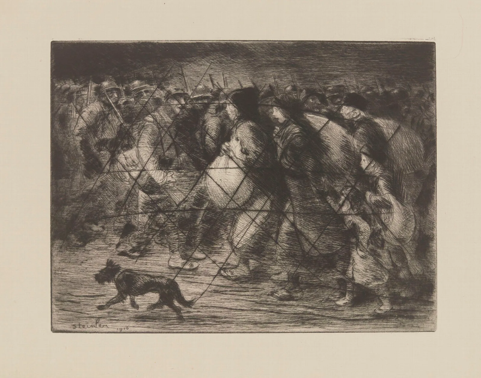 Les Deux Corteges Wall Art by Théophile Alexandre Steinlen - Canvas Print
