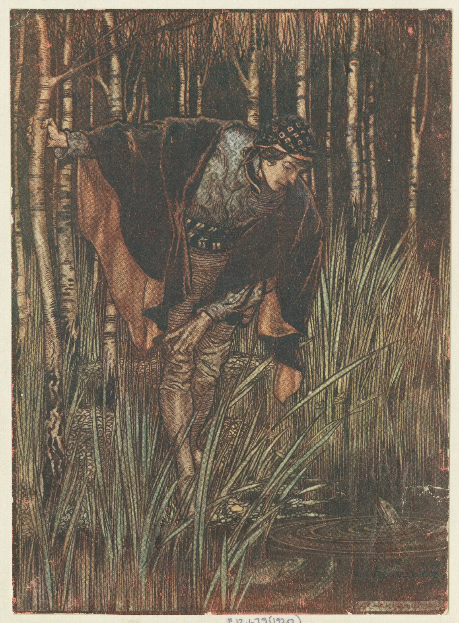 The White Snake Wall Art by Arthur Rackham - Canvas Print
