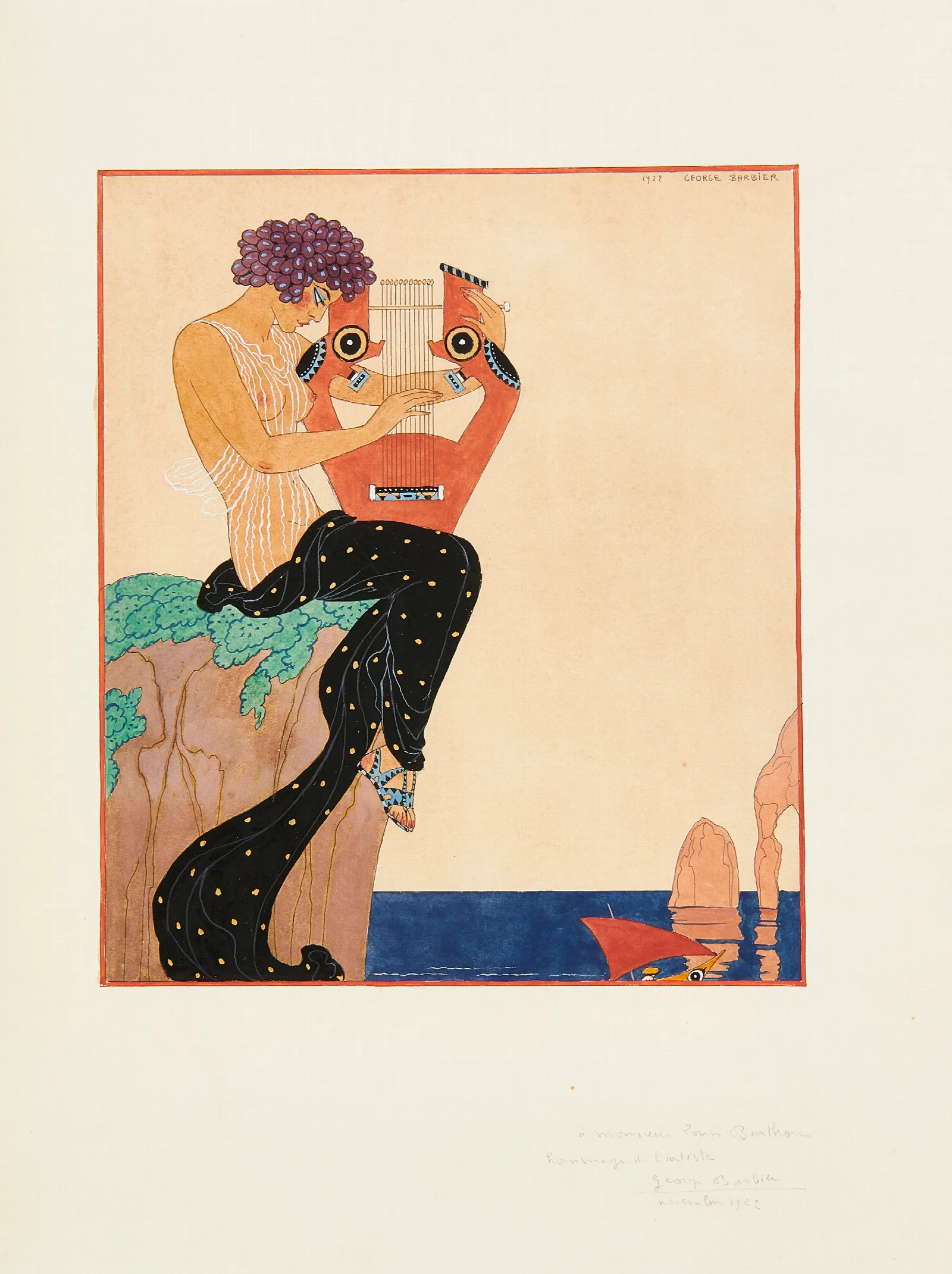Les Chansons De Bilitis Wall Art by George Barbier - Canvas Print