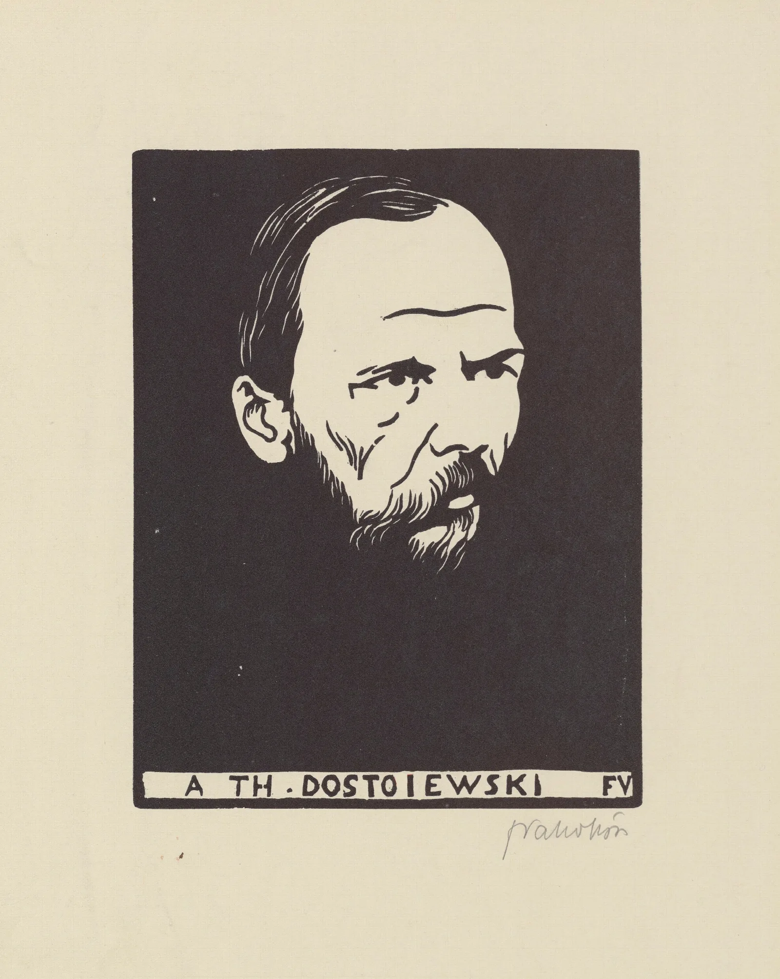 A Th Dostoiewski 2 Wall Art by Félix Vallotton - Canvas Print