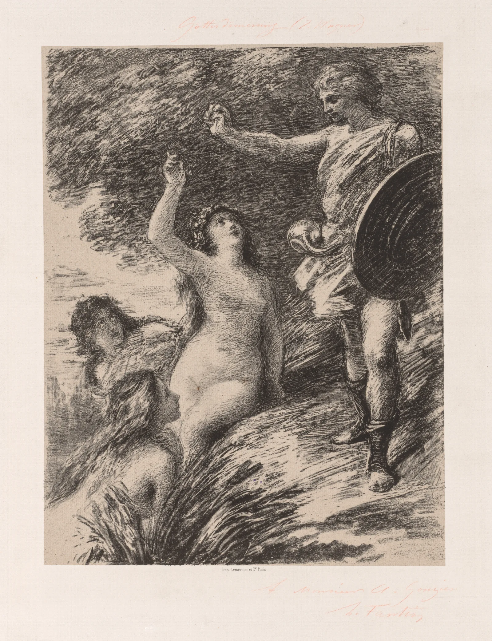 Siegfried And The Daughters Of The Rhine Wall Art by Henri Fantin-Latour - Canvas Print