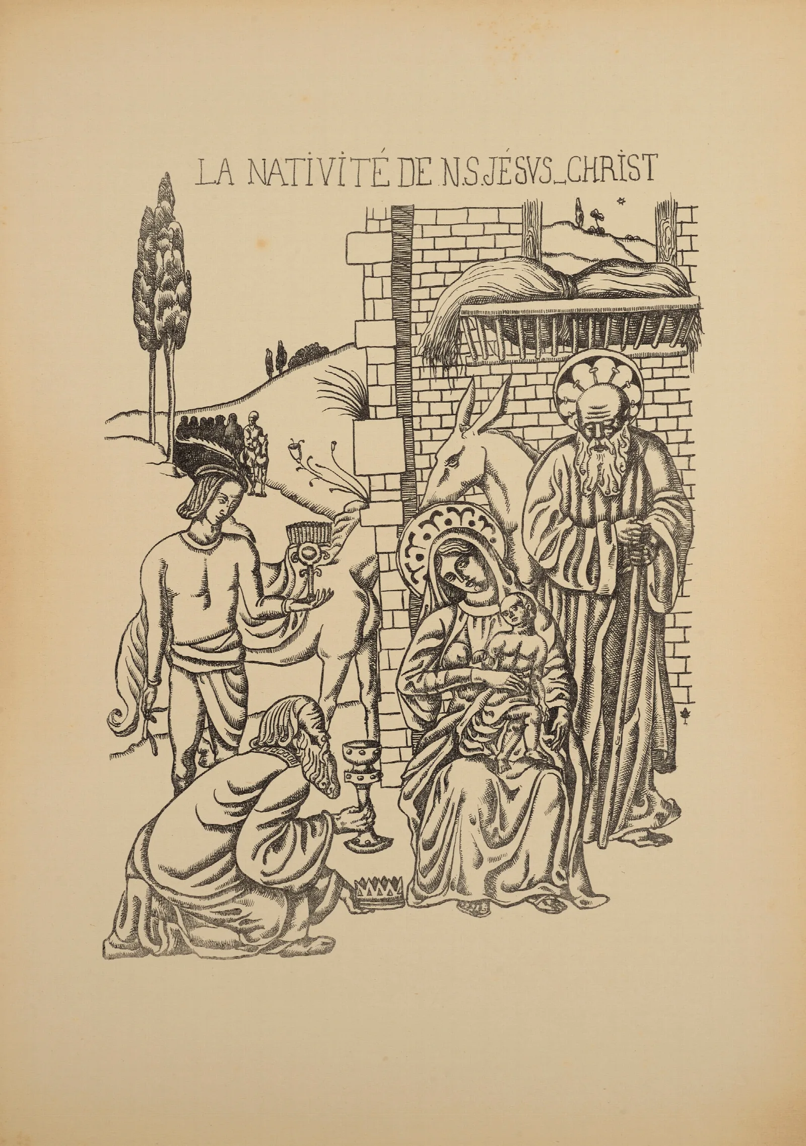 La Nativite De N S Jesus Christ Wall Art by Emile Bernard - Canvas Print
