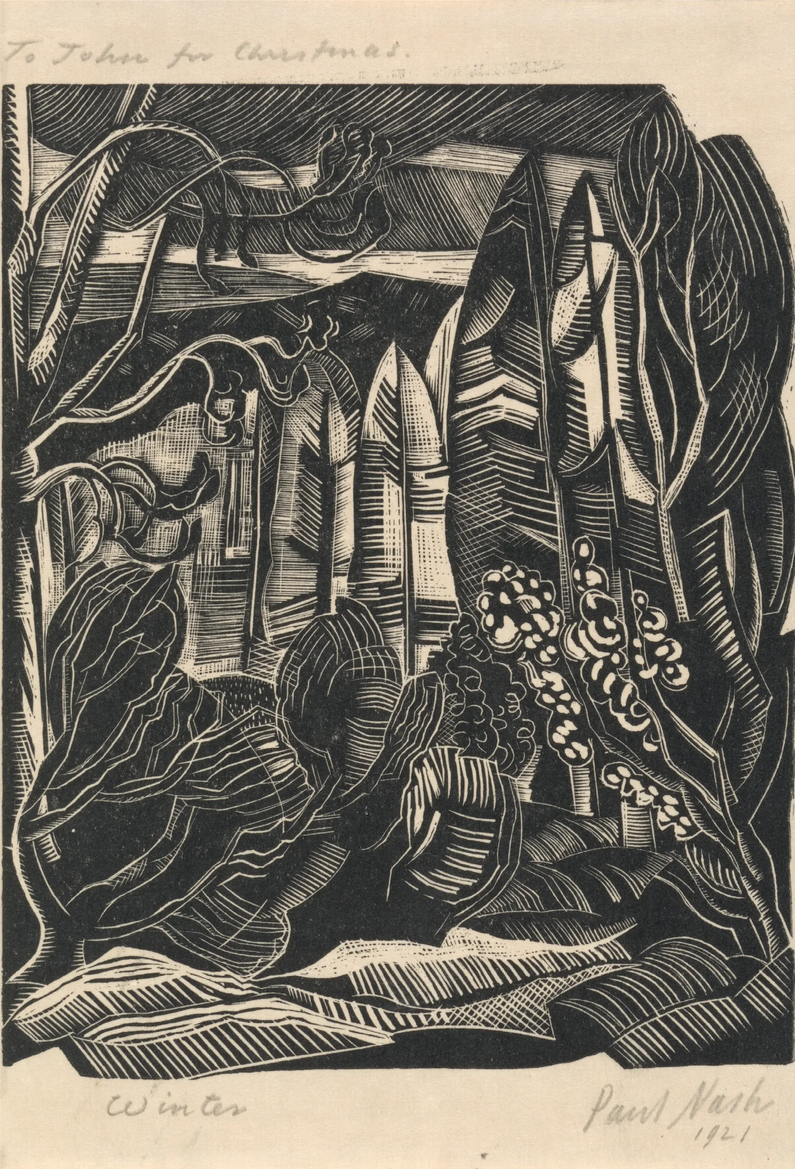 Winter Hampden Wall Art by Paul Nash - Canvas Print