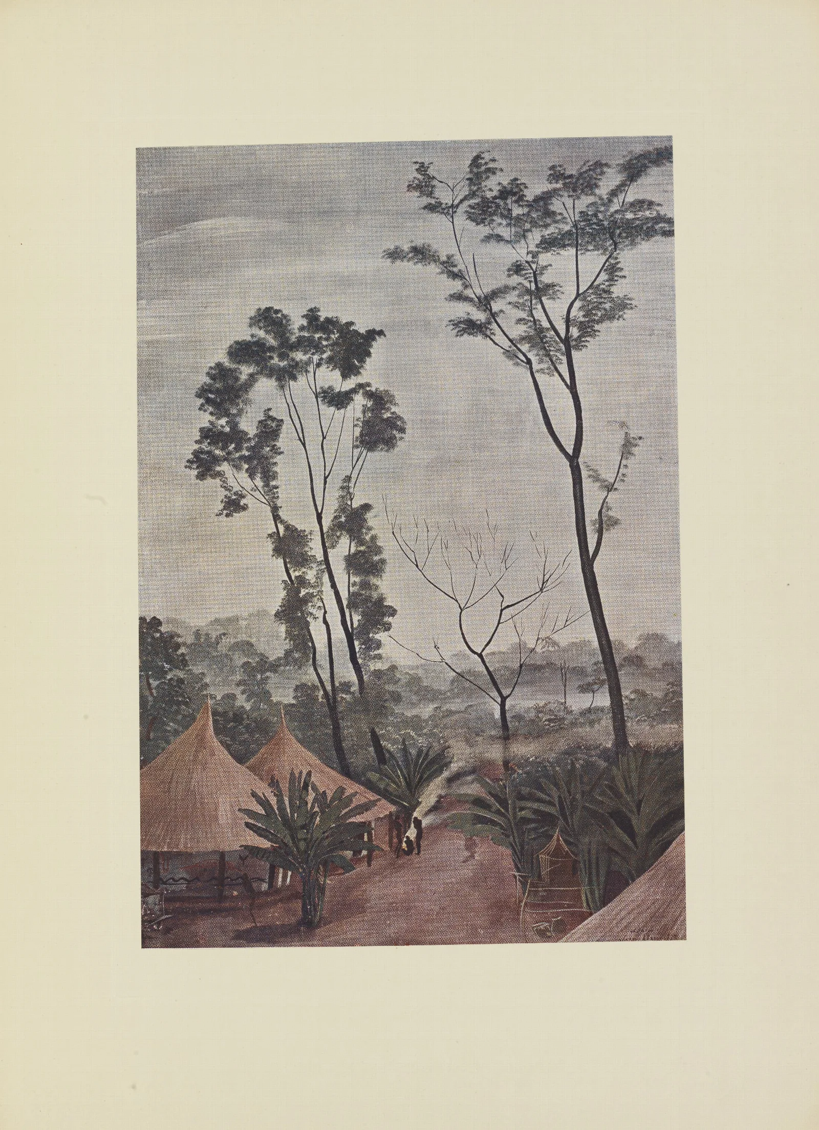 Un Village Dans Loubangui Chari Wall Art by Alexandre Jacovleff - Canvas Print