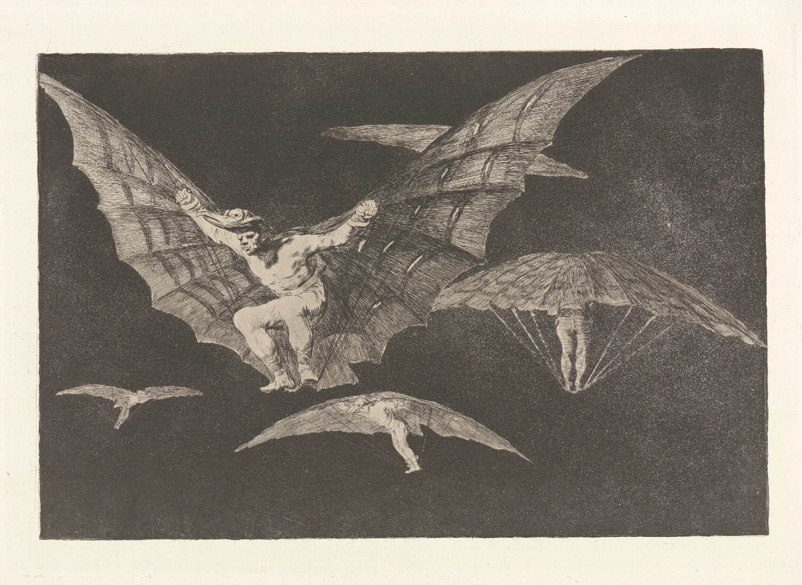 Where Theres A Will Theres A Way A Way Of Flying Donde Hay Ganas Hay Mana Modo De Volar Wall Art by Francisco de Goya - Canvas Print
