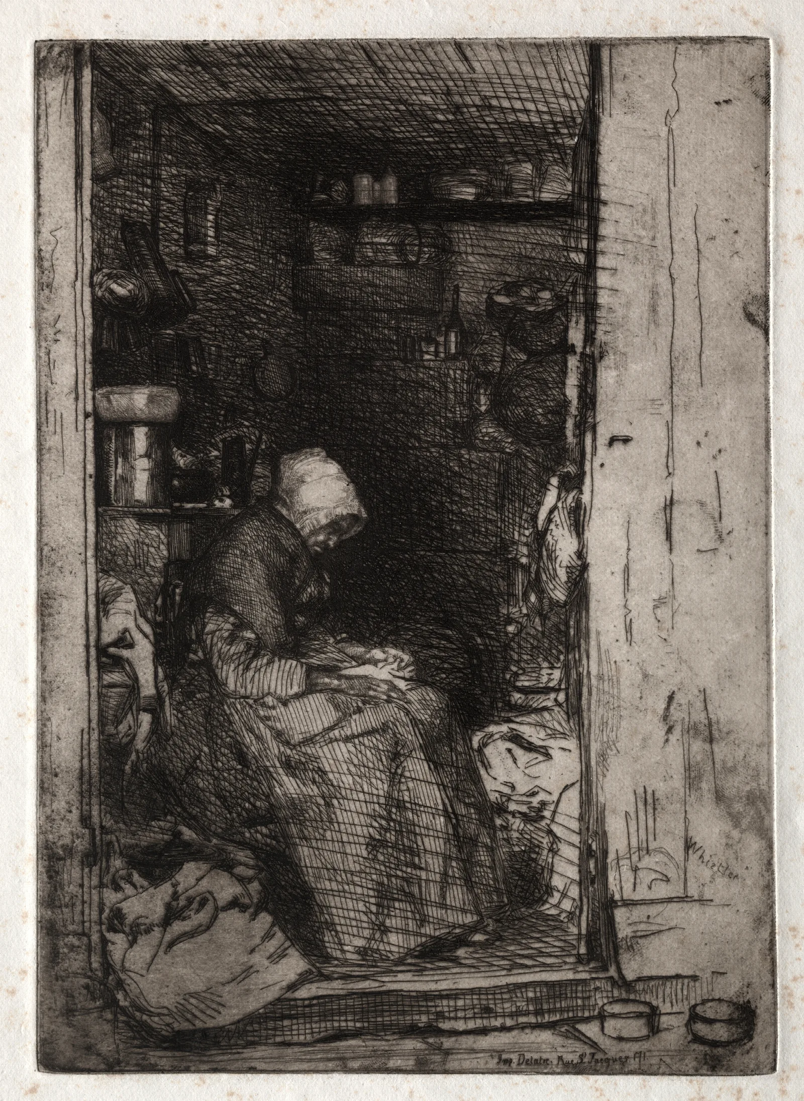 La Veille Aux Loques Wall Art by James Abbott McNeill Whistler - Canvas Print